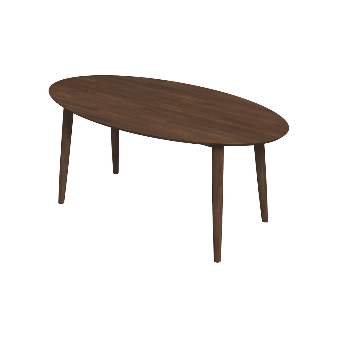 Ada Mid Century Modern Style Solid Wood Walnut Oval Dining Table - DTB00601001