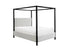 Adalyn Black/White Boucle King Canopy Bed - SET | 5107WH-K-HB | 5107WH-K-FB | 5107WH-KQ-RAIL | 5107WH-K-CANOPY - Bien Home Furniture & Electronics