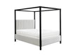 Adalyn Black/White Boucle Queen Canopy Bed - SET | 5107WH-Q-HB | 5107WH-Q-FB | 5107WH-KQ-RAIL | 5107WH-Q-CANOPY - Bien Home Furniture & Electronics