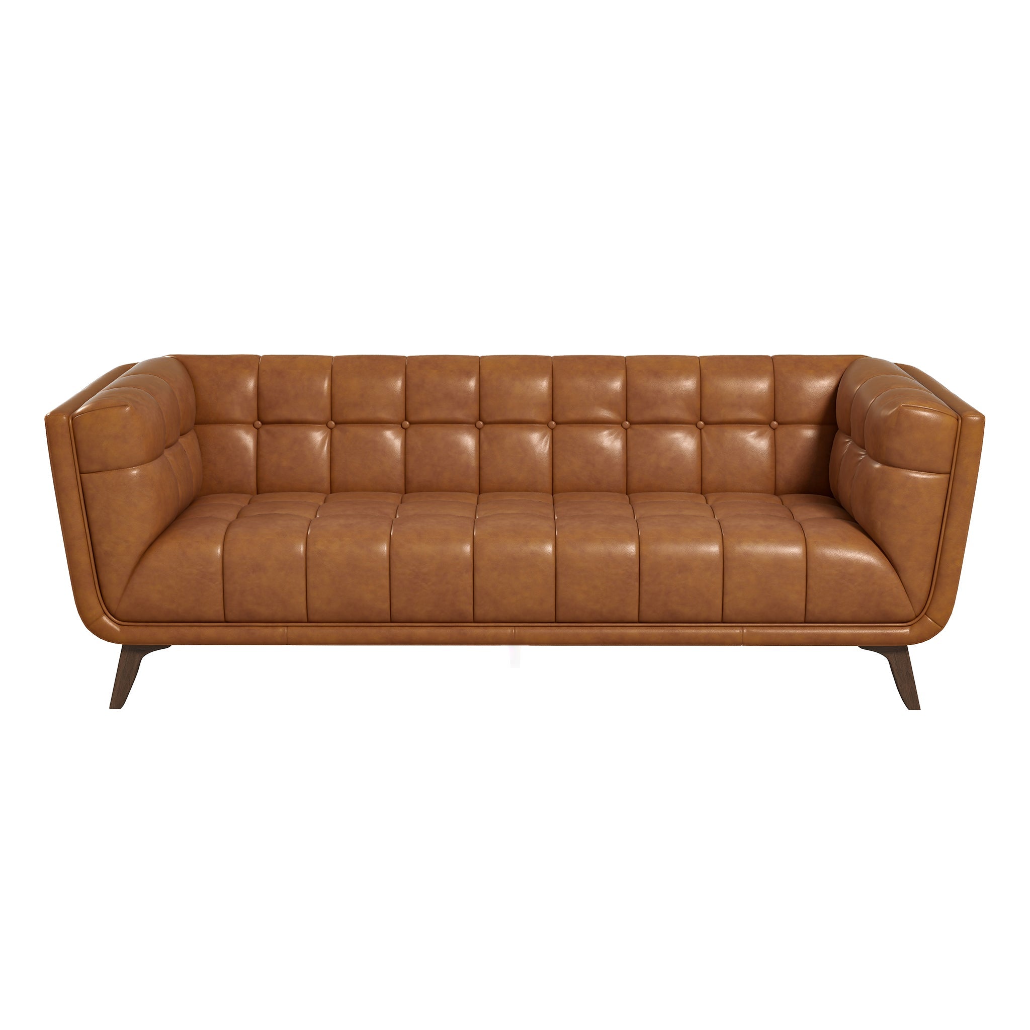 Addison Leather Sofa (84" Cognac) - SOF00302331