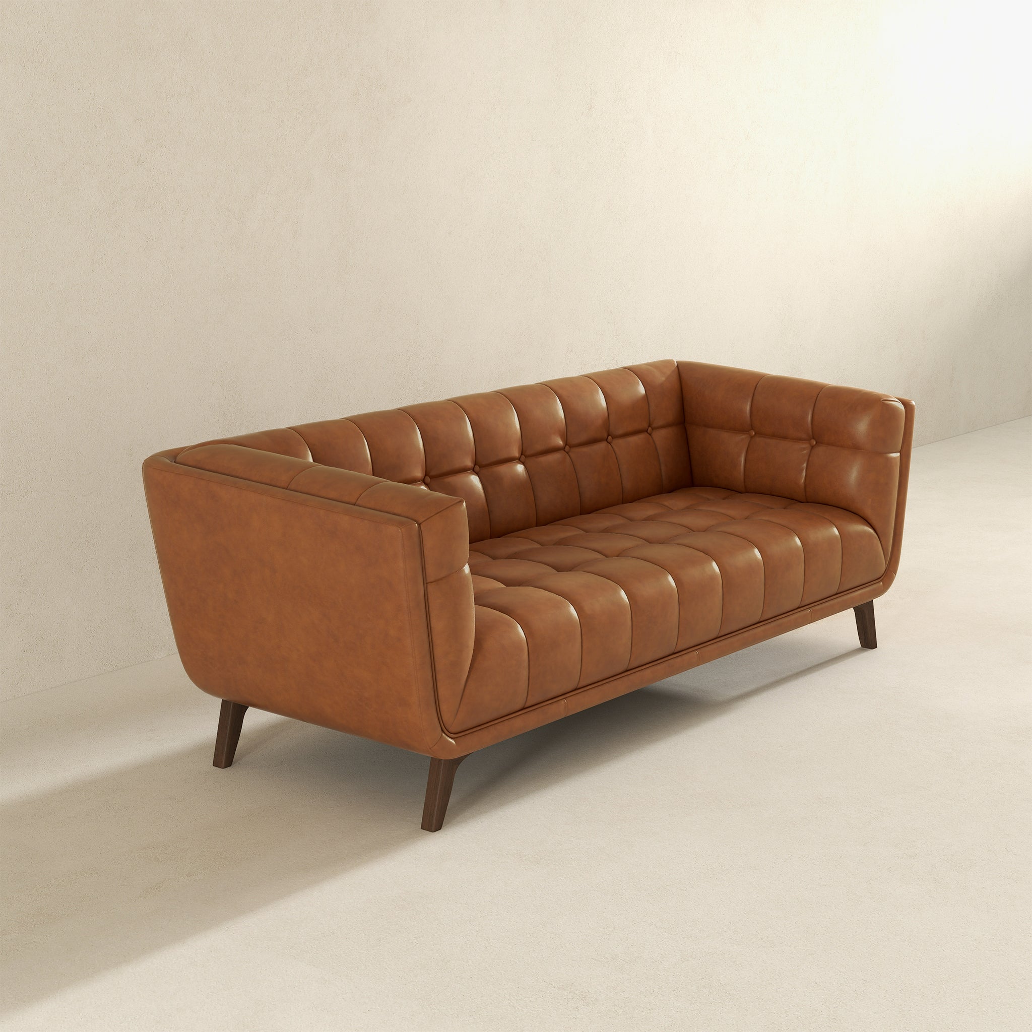 Addison Leather Sofa (84" Cognac) - SOF00302331