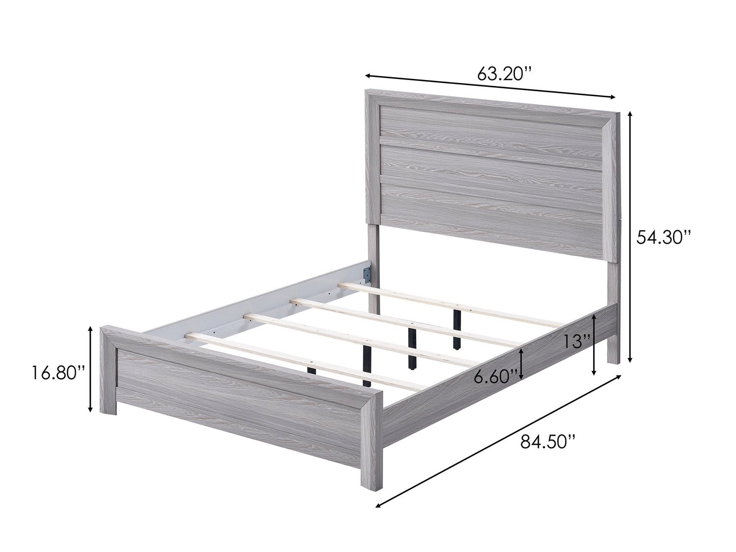 Adelaide Driftwood Queen Panel Bed - SET | B6710-Q-HBFB | B6710-KQ-RAIL - Bien Home Furniture & Electronics