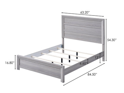 Adelaide Driftwood Queen Panel Bed - SET | B6710-Q-HBFB | B6710-KQ-RAIL - Bien Home Furniture &amp; Electronics