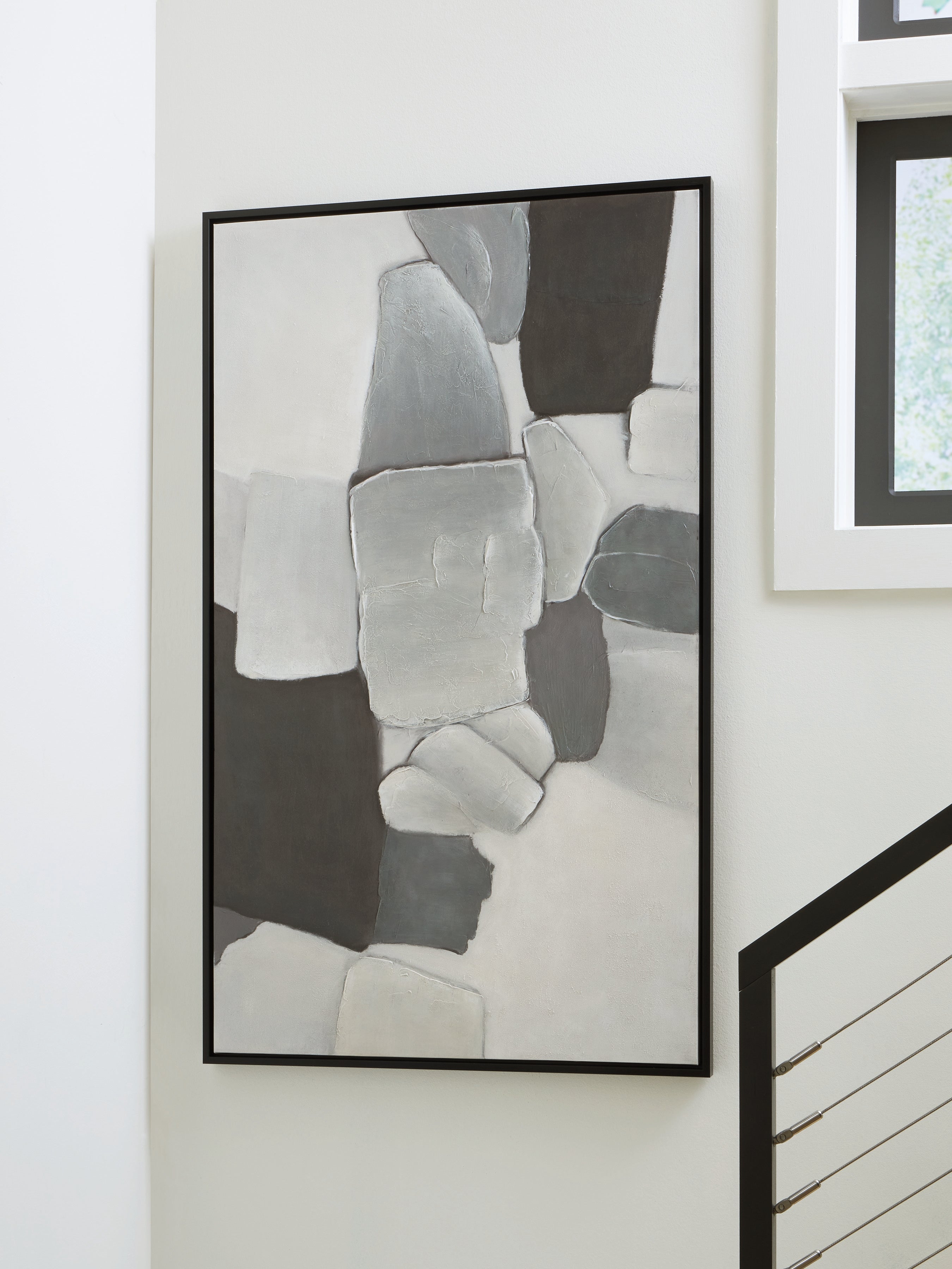 Adilson White/Gray/Black Wall Art - A8000463