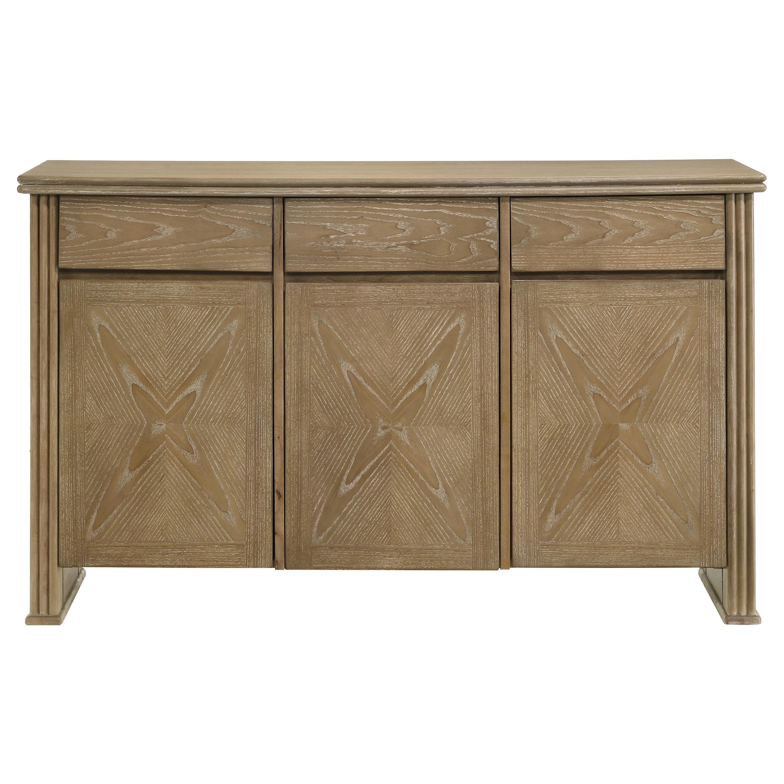 Adina 2-door 59-inch Dining Sideboard Server Distressed Light Brown - 193615