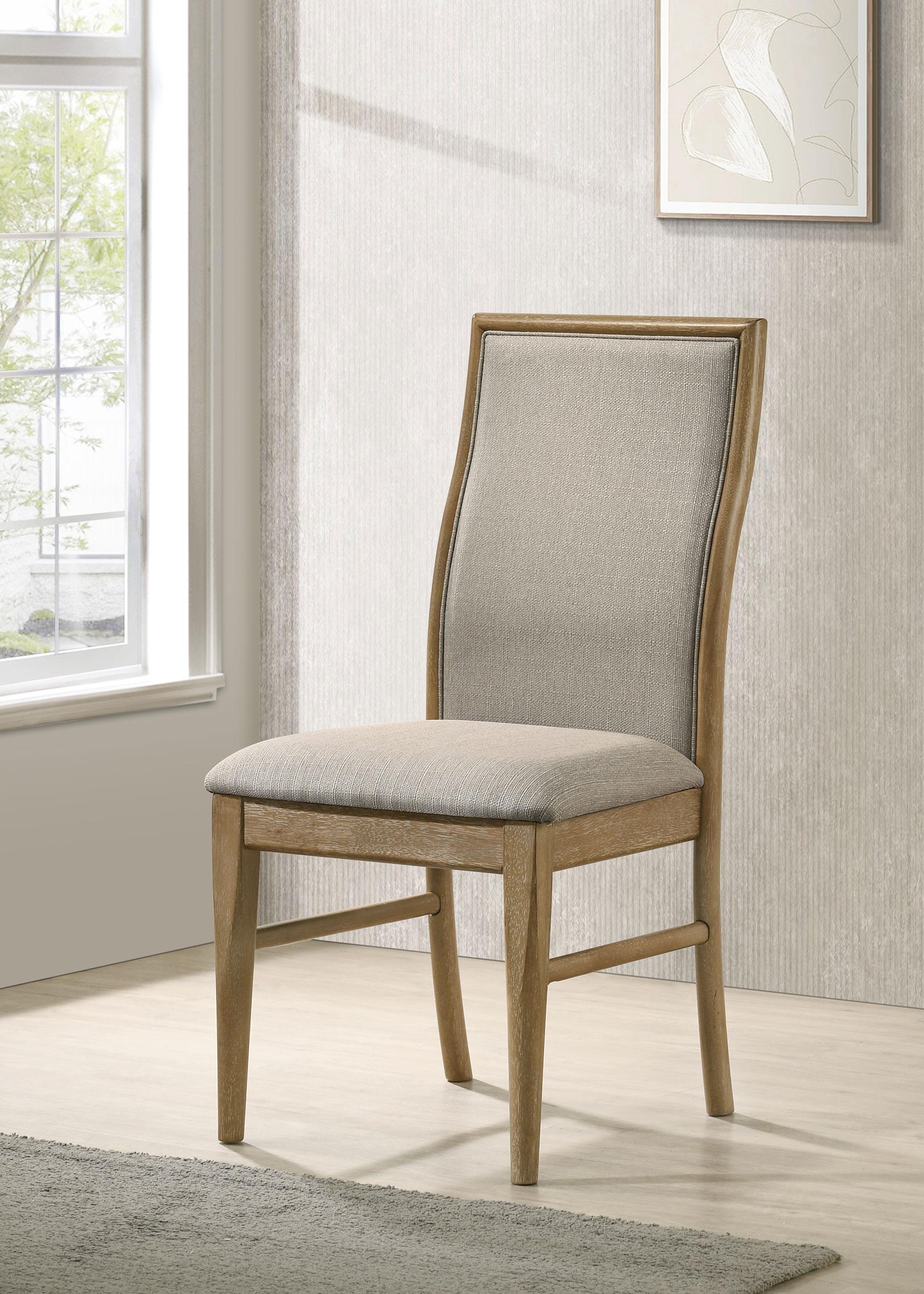 Adina Upholstered Dining Side Chair Barley / Distressed Light Brown - 193612