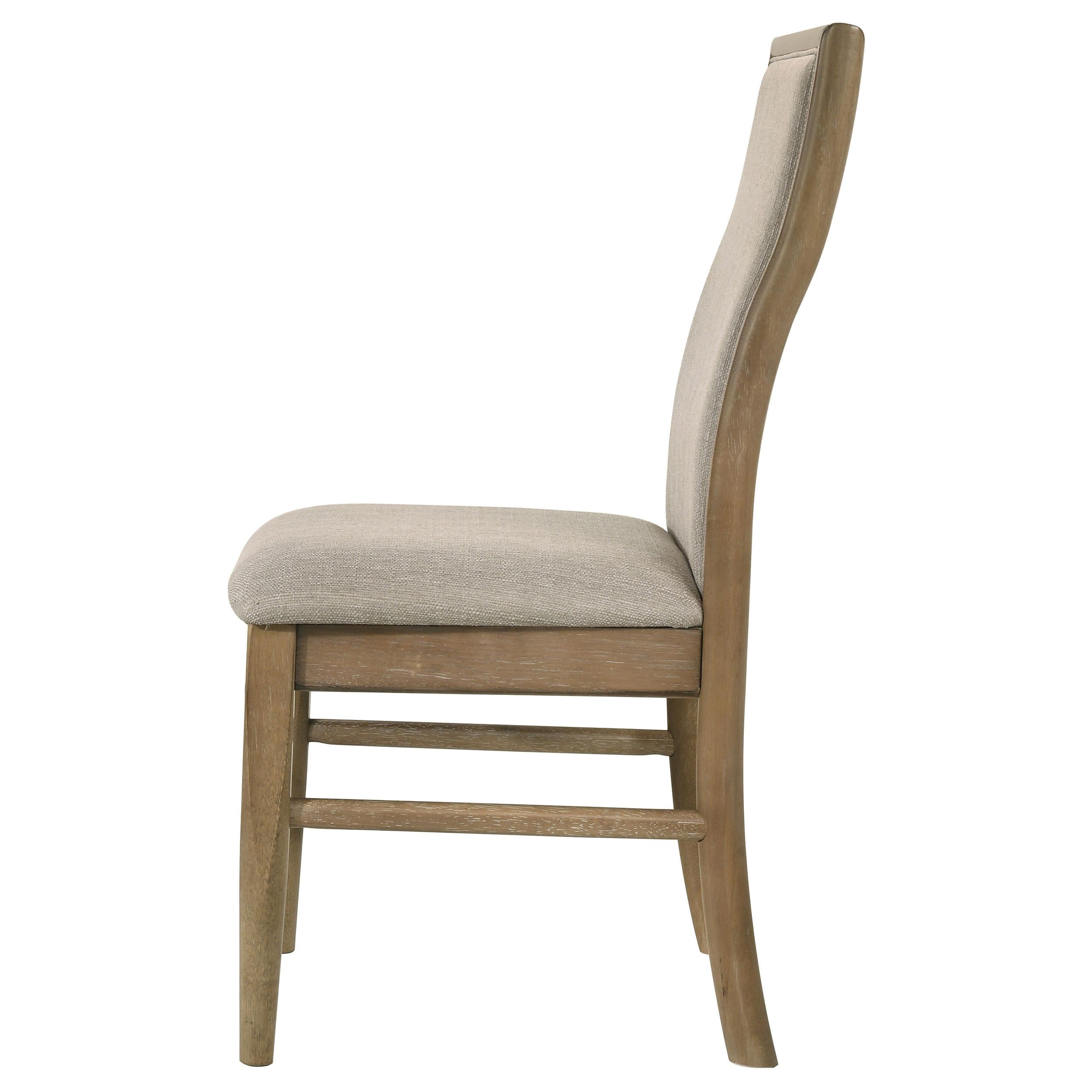 Adina Upholstered Dining Side Chair Barley / Distressed Light Brown - 193612