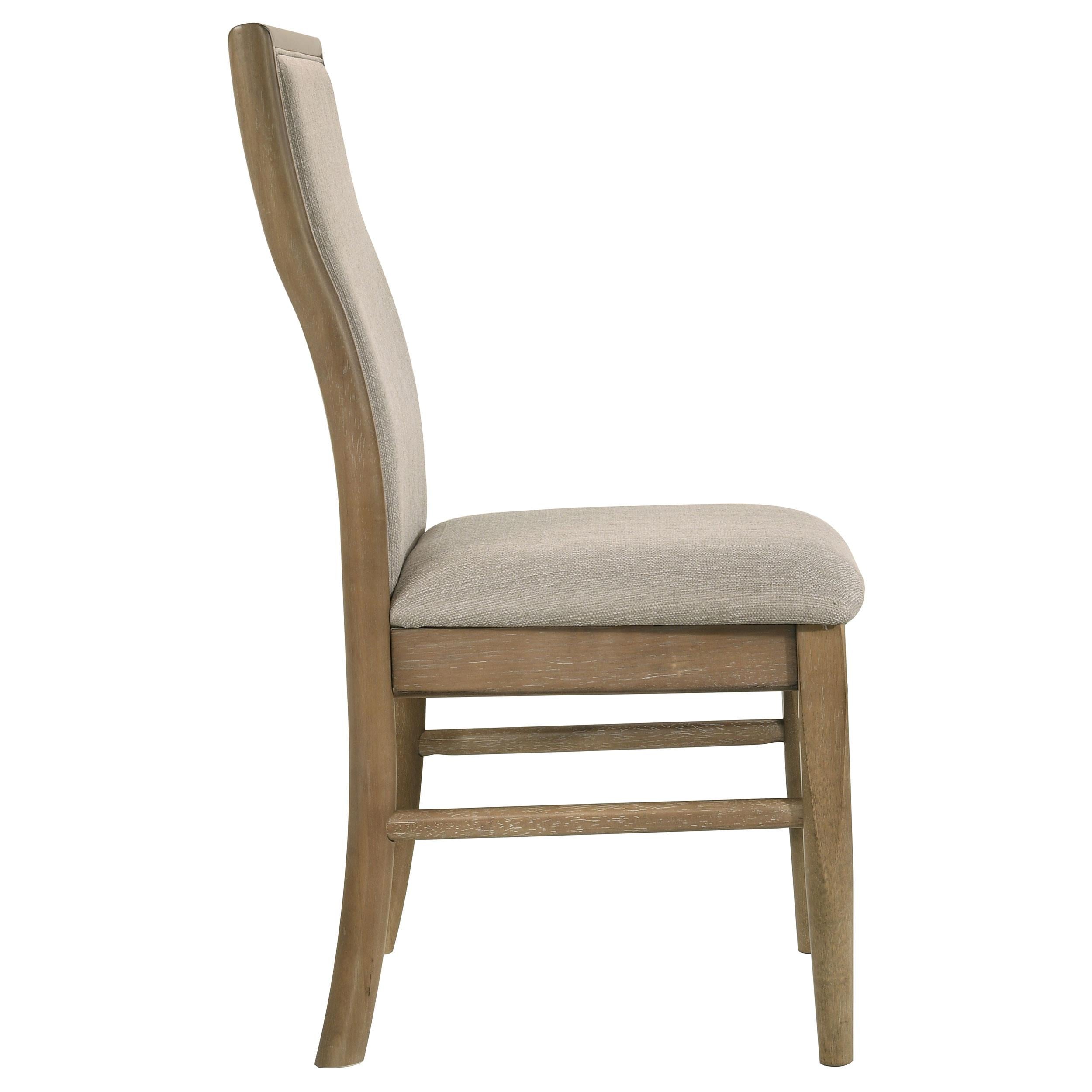 Adina Upholstered Dining Side Chair Barley / Distressed Light Brown - 193612
