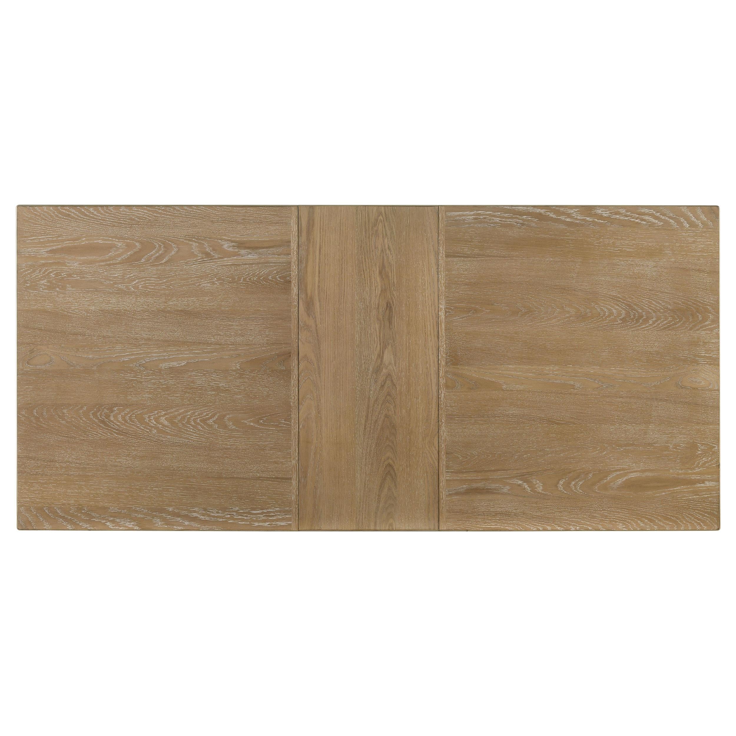 Adina Wood 89-inch Extension Leaf Dining Table Distressed Light Brown - 193611