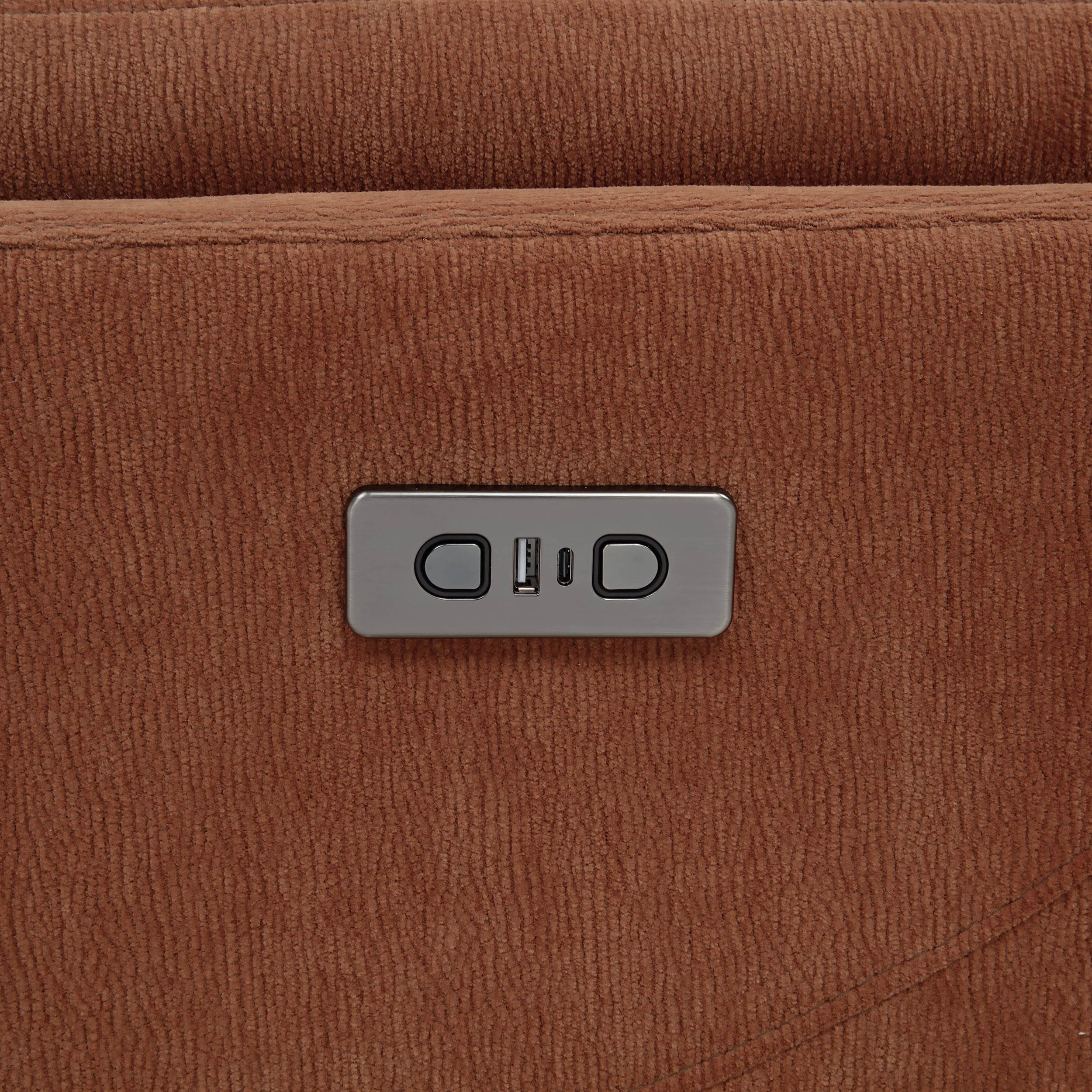 Adler Upholstered Power Swivel Glider Recliner Rust - 610433P