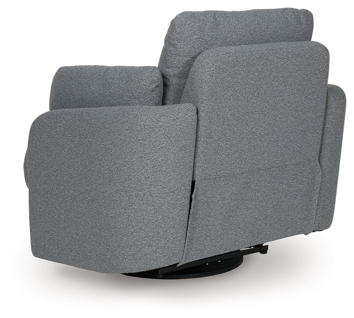 Alainmont Salt and Pepper Swivel Power Recliner - A3000738