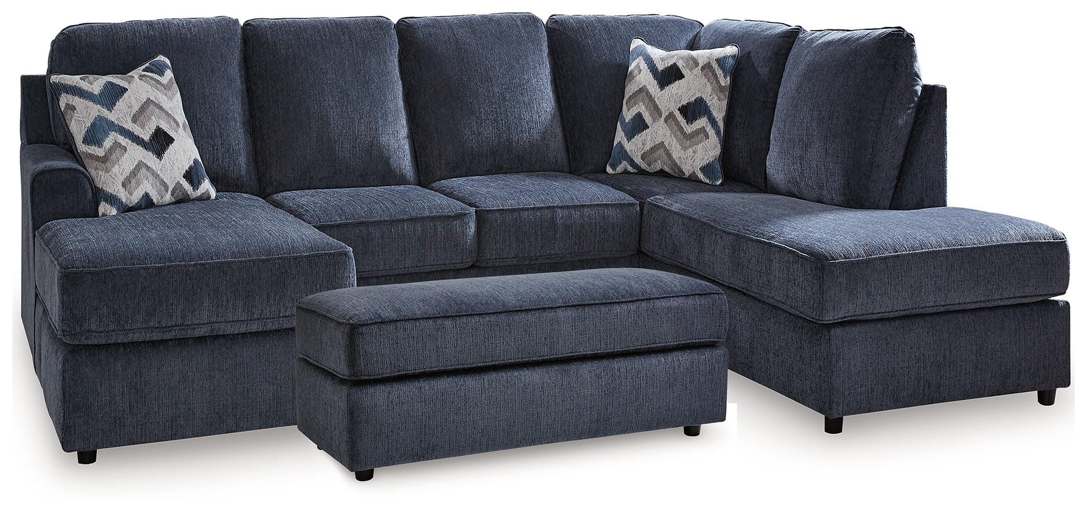 Albar Place Cobalt 2-Piece Sectional and Ottoman - 95302U1