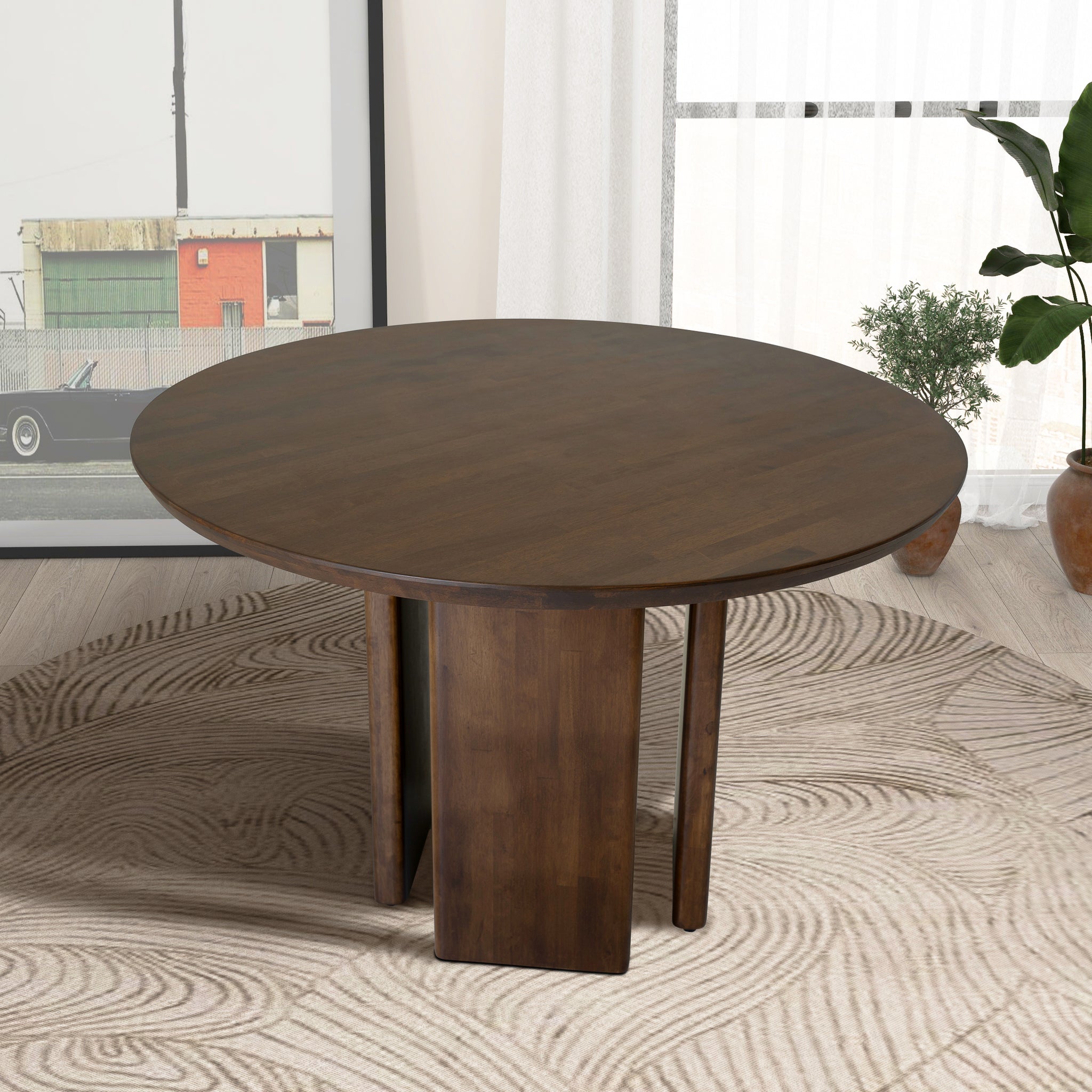 Alden Round Walnut Dining Table - DTB00201302