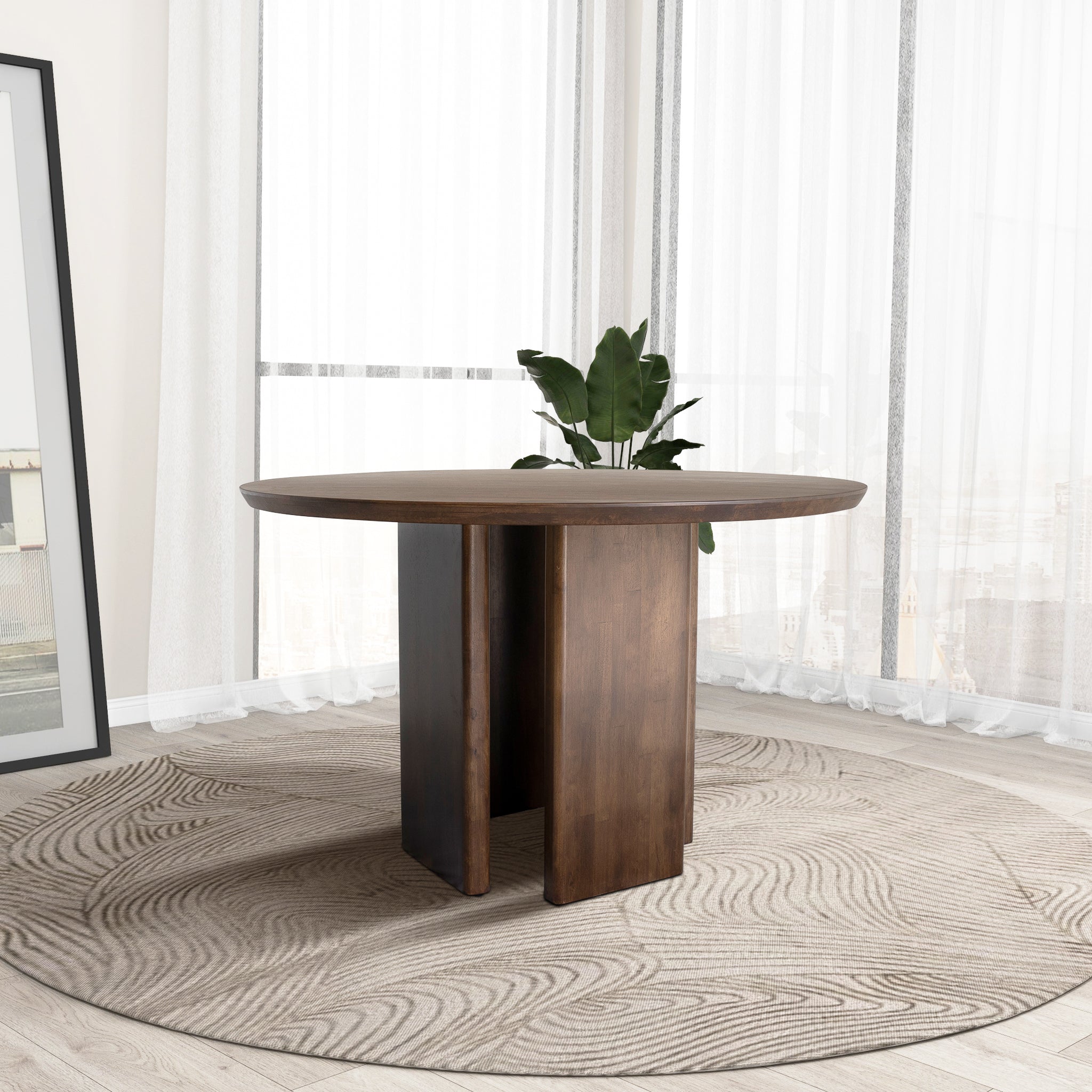 Alden Round Walnut Dining Table - DTB00201302
