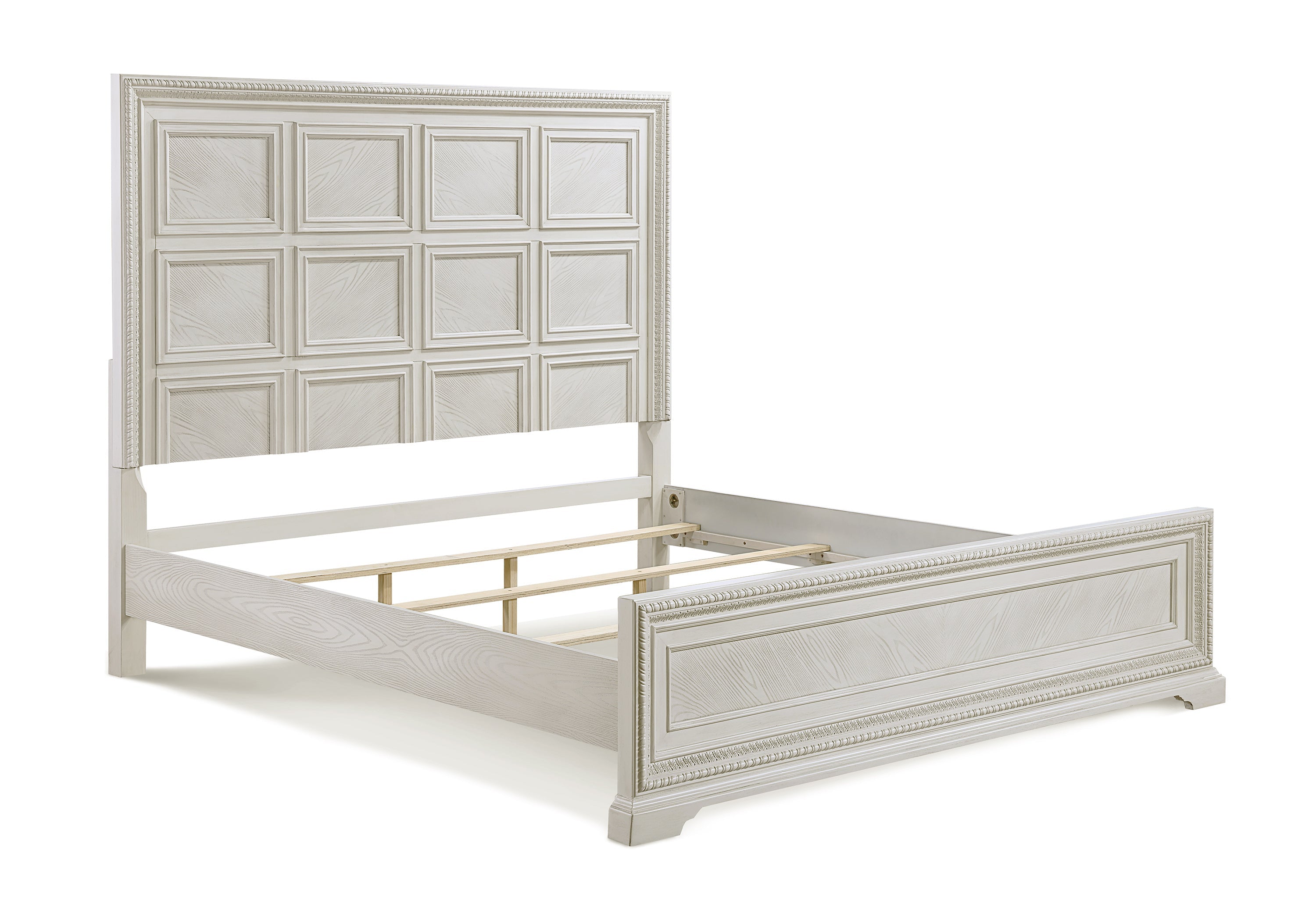 Alexandria Whitewash King Panel Bed - SET | B1650-K-HB | B1650-K-FB | B1650-KQ-RAIL