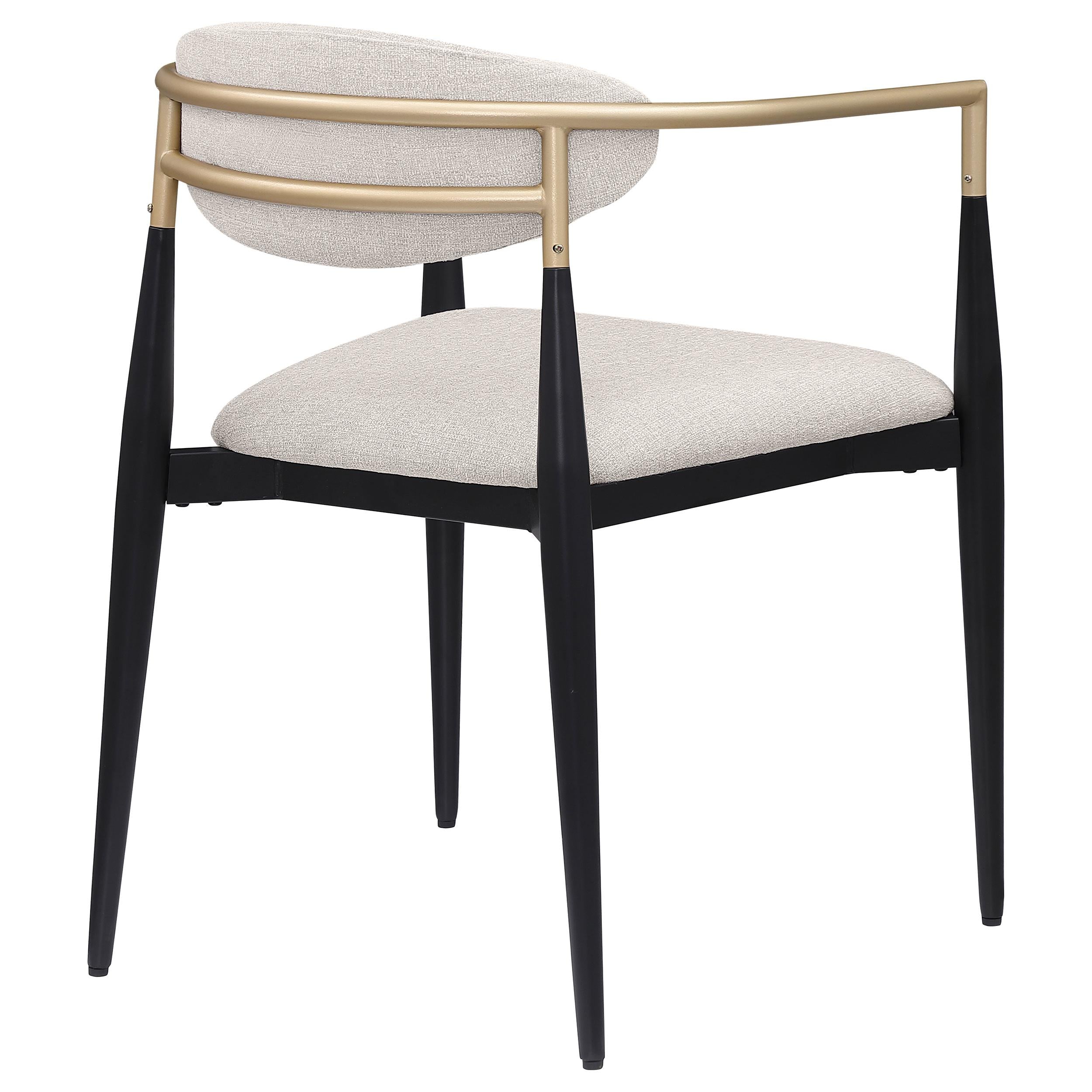 Alexis Upholstered Dining Arm Chair Beige (Set of 2) - 182692