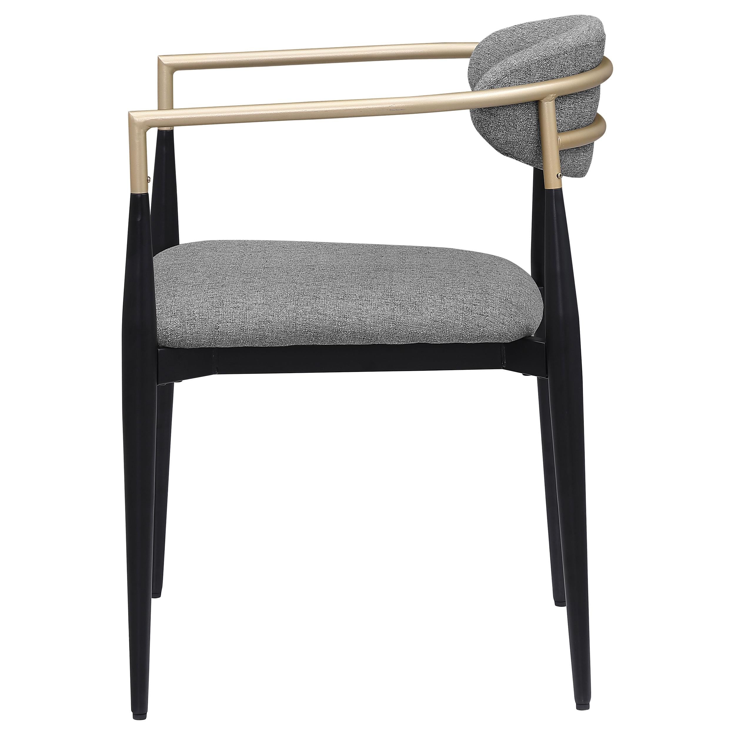 Alexis Upholstered Dining Arm Chair Grey (Set of 2) - 182682