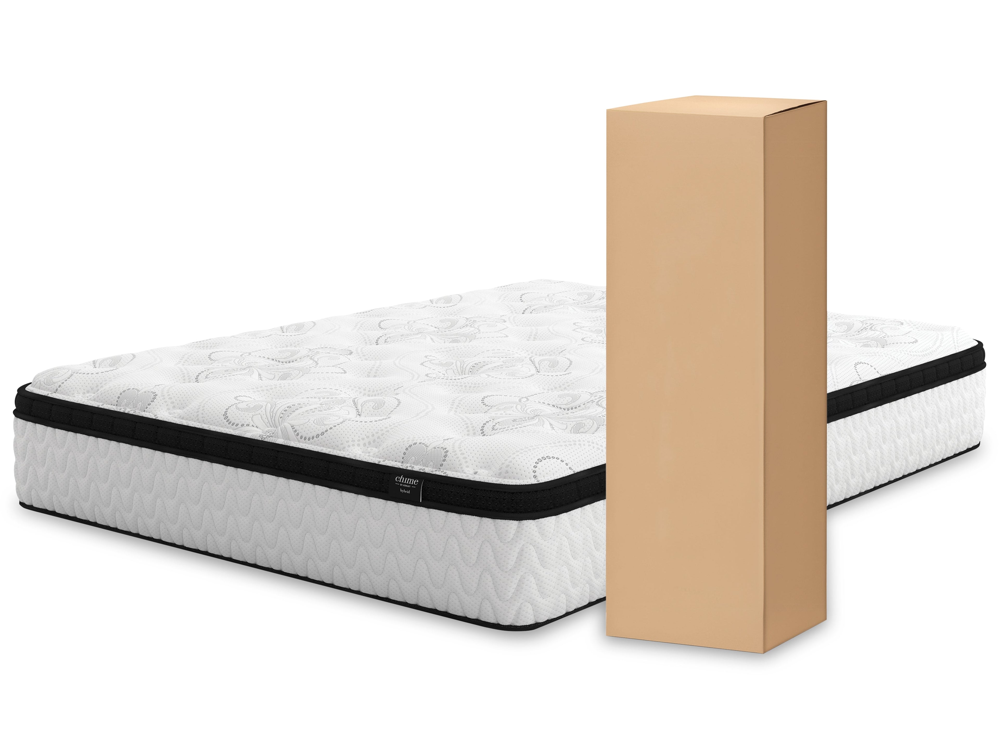 Alisdair Queen Sleigh Bed with Mattress in Reddish Brown - PKG008836