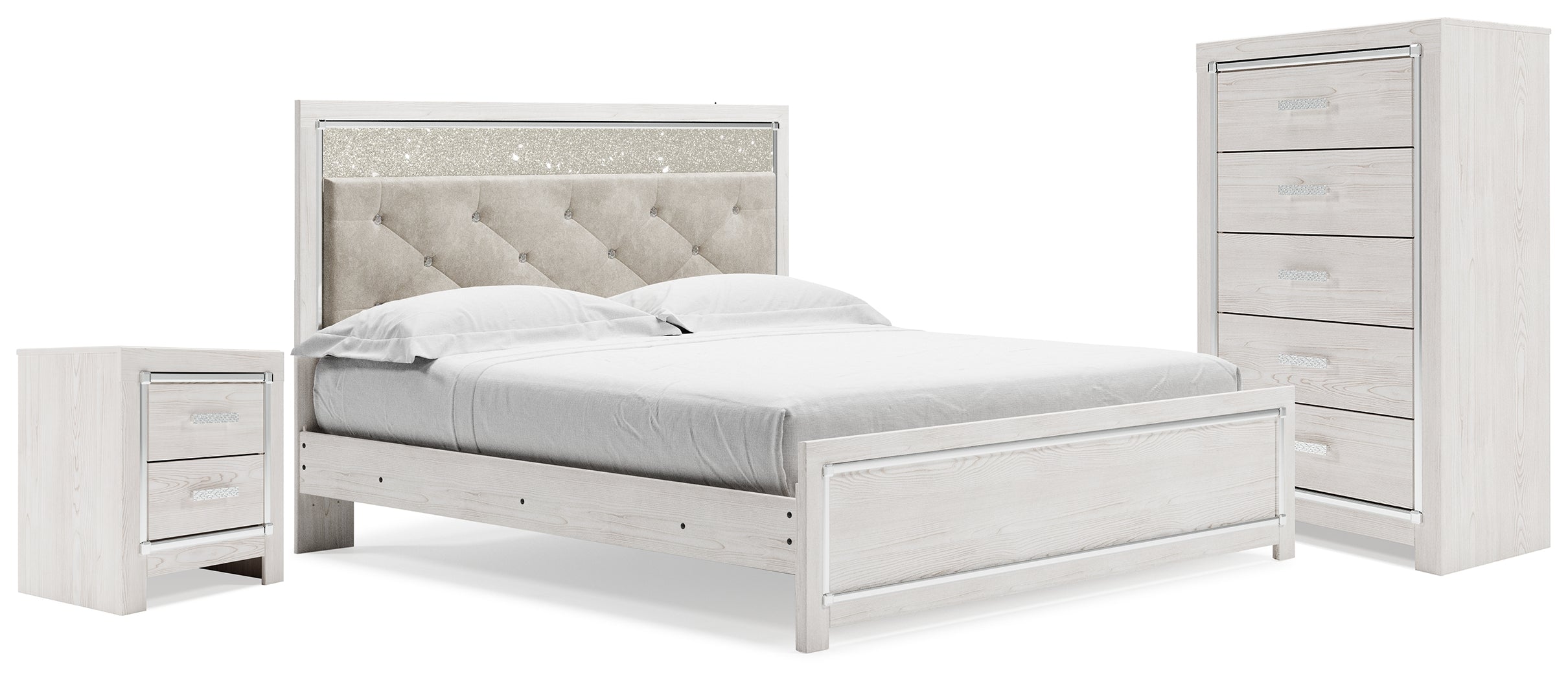 Altyra King Panel Bed, Chest and 2 Nightstands - B2640B61