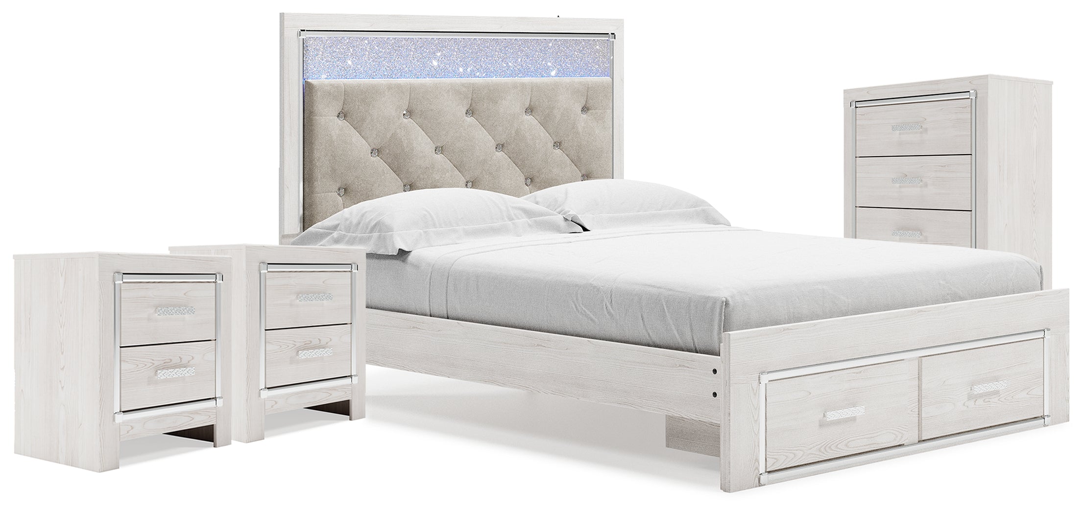 Altyra Queen Storage Bed, Chest and 2 Nightstands - B2640B68
