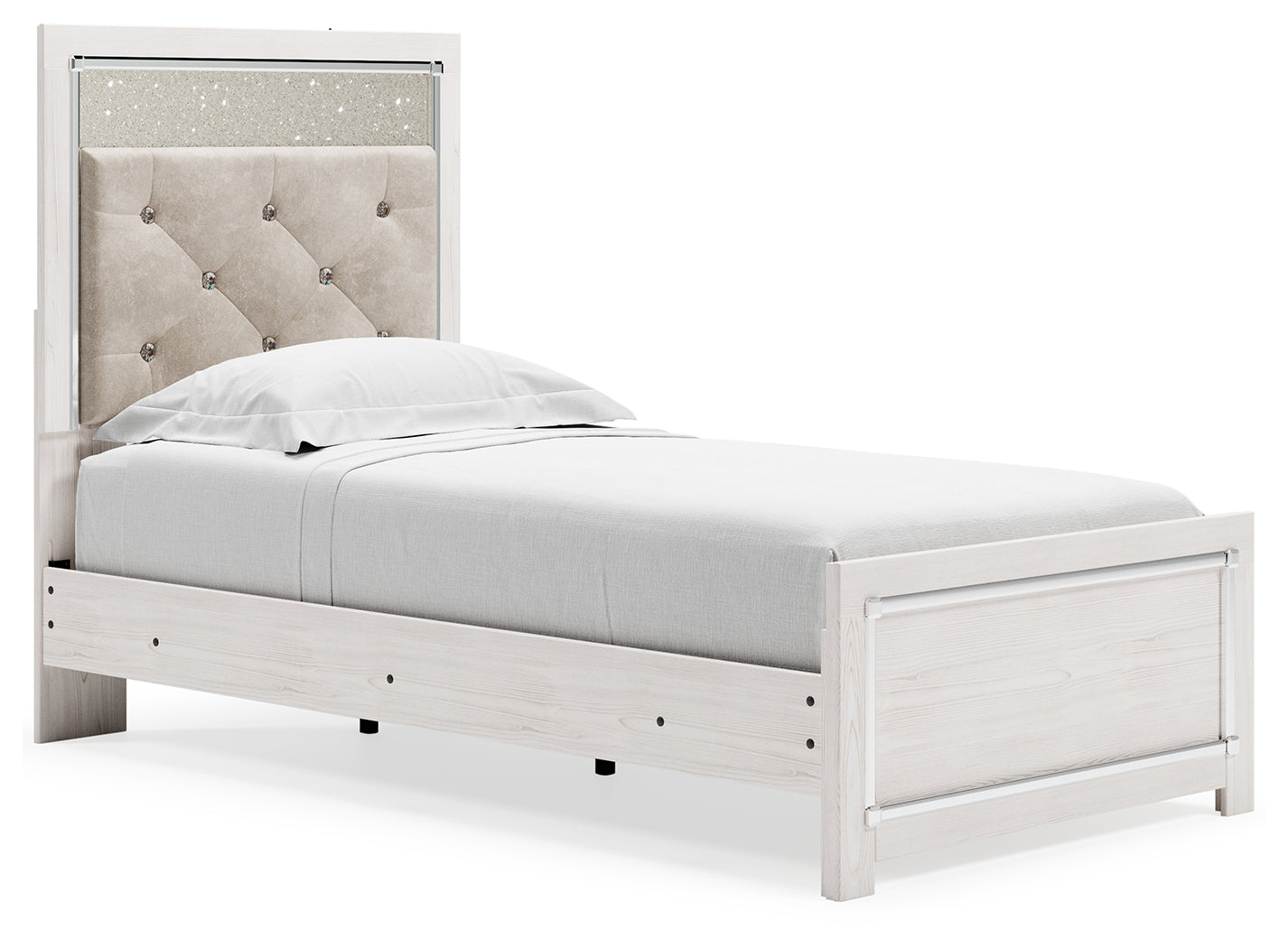 Altyra Twin Upholstered Panel Bed and 2 Nightstands - B2640B74
