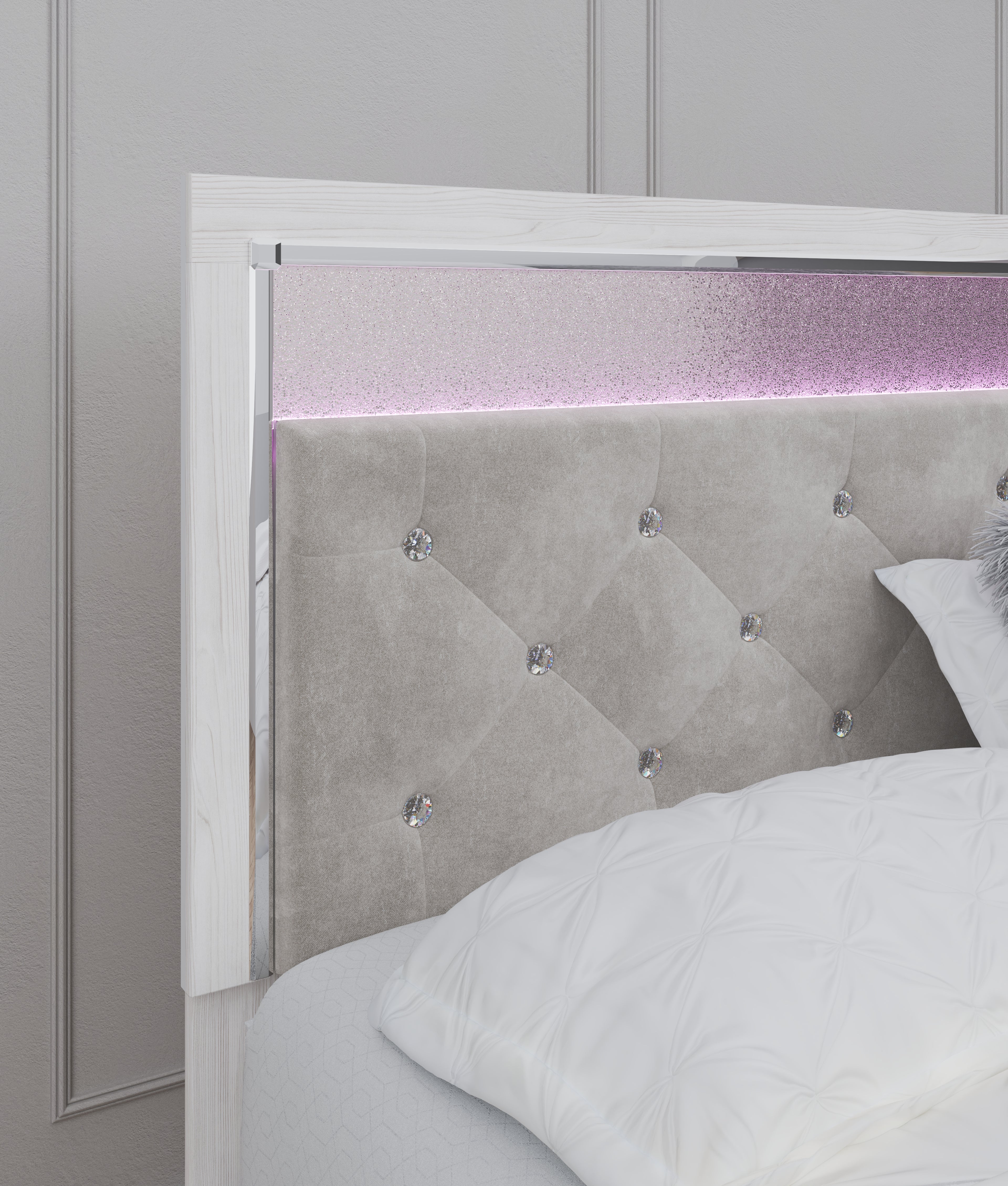 Altyra White King Storage Bed, Dresser, Mirror and 2 Chests - B2640B45