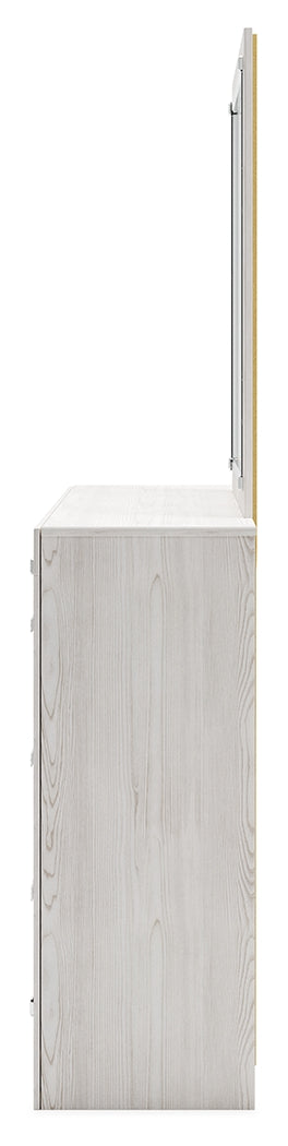 Altyra White King Storage Bed, Dresser, Mirror and 2 Chests - B2640B45