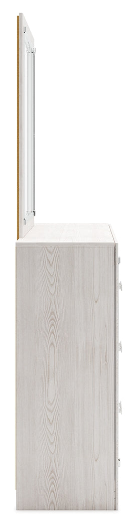 Altyra White King Storage Bed, Dresser, Mirror and 2 Chests - B2640B45