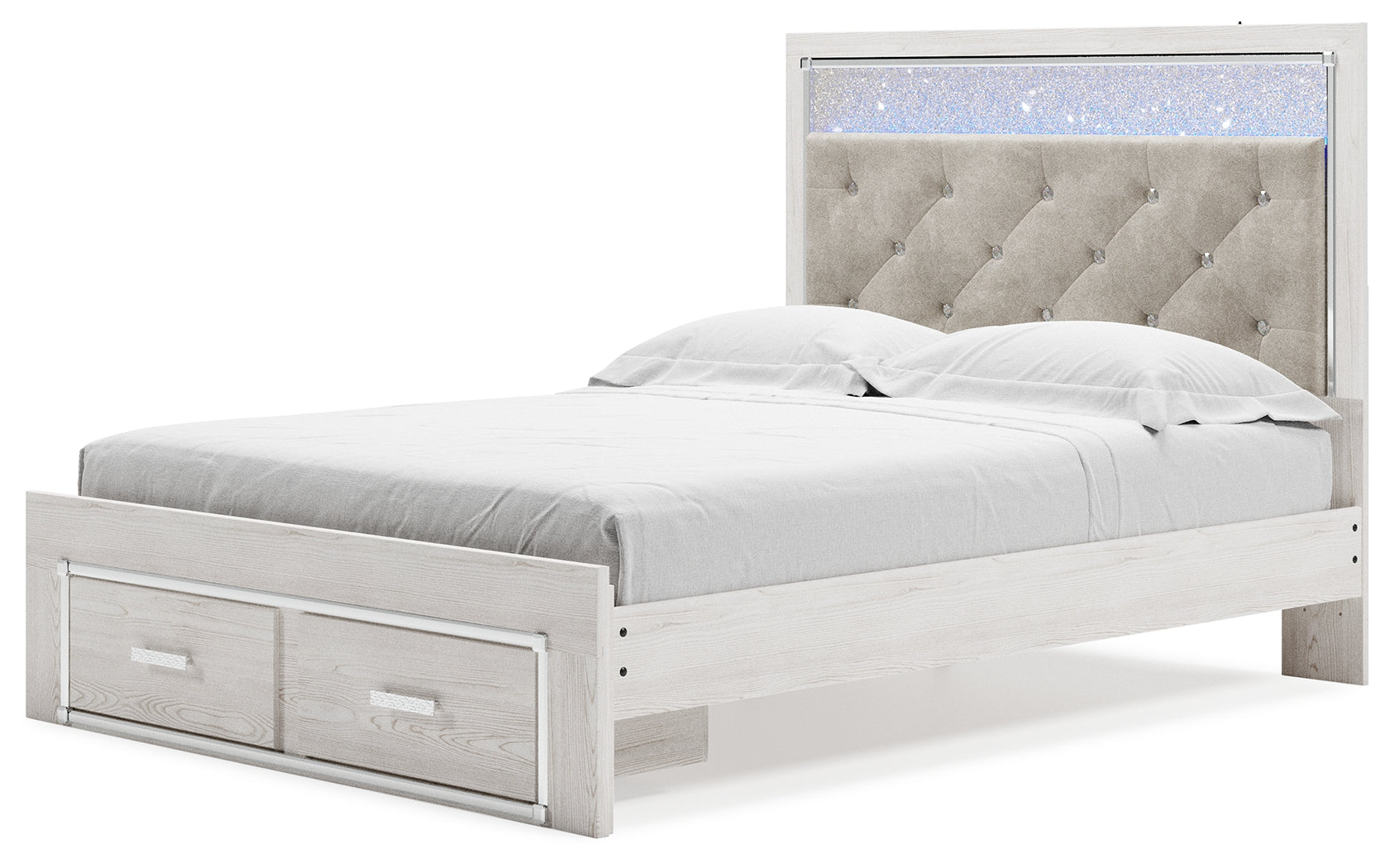 Altyra White Queen Panel Storage Bed, Dresser, Mirror and Chest - B2640B52