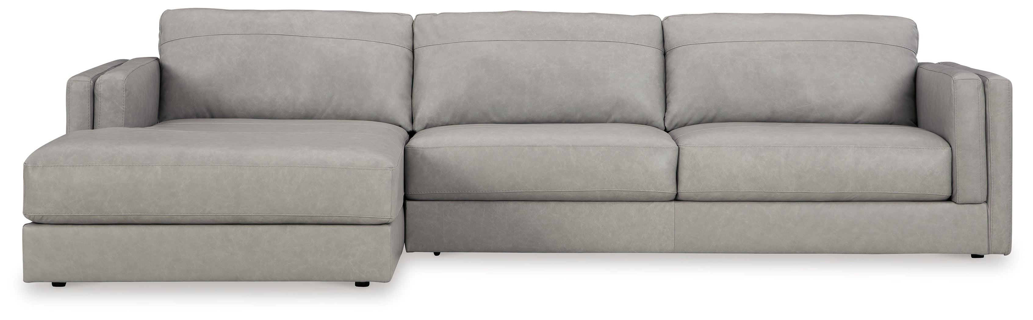 Amiata 2-Piece Sectional with Ottoman in Glacier - PKG015523