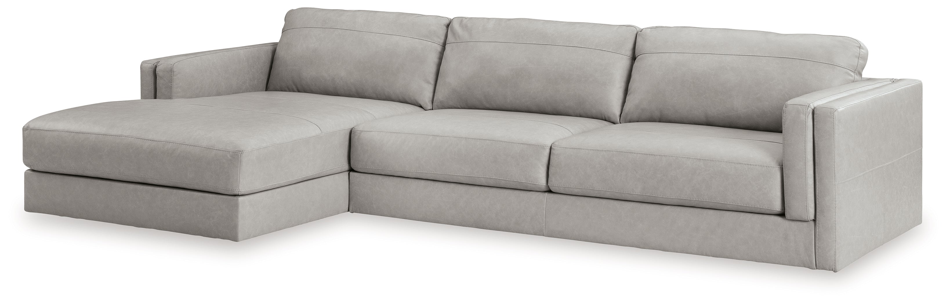 Amiata 2-Piece Sectional with Ottoman in Glacier - PKG015523