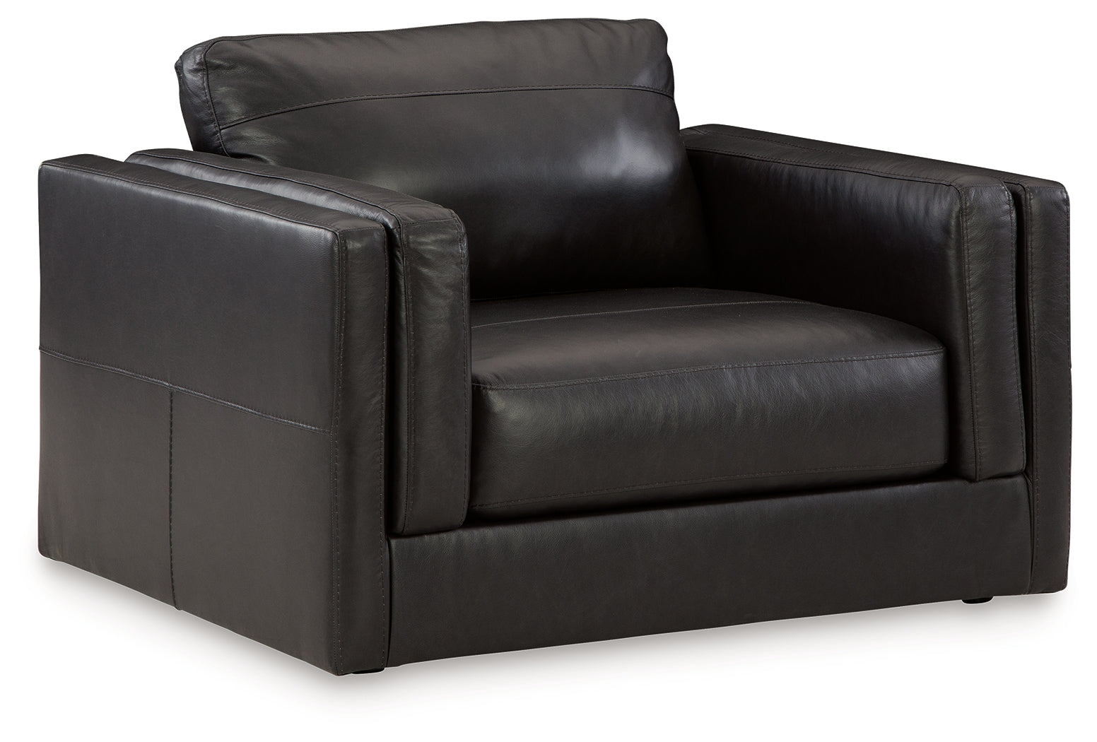 Amiata Sofa, Loveseat, Chair and Ottoman in Onyx - PKG015490
