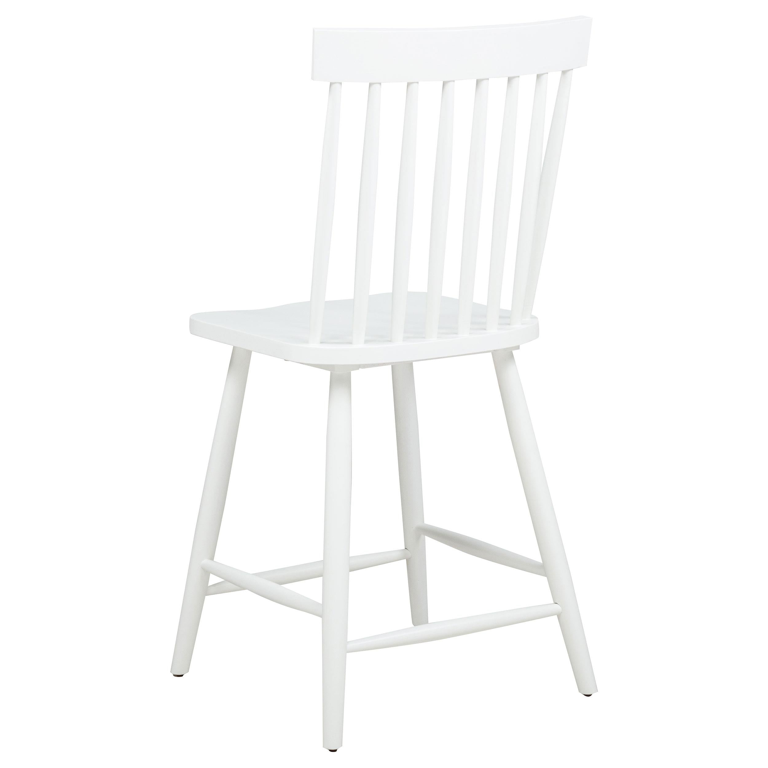 Andrews 5-piece Round Counter Dining Set Light Ash and White - 122508-S5W