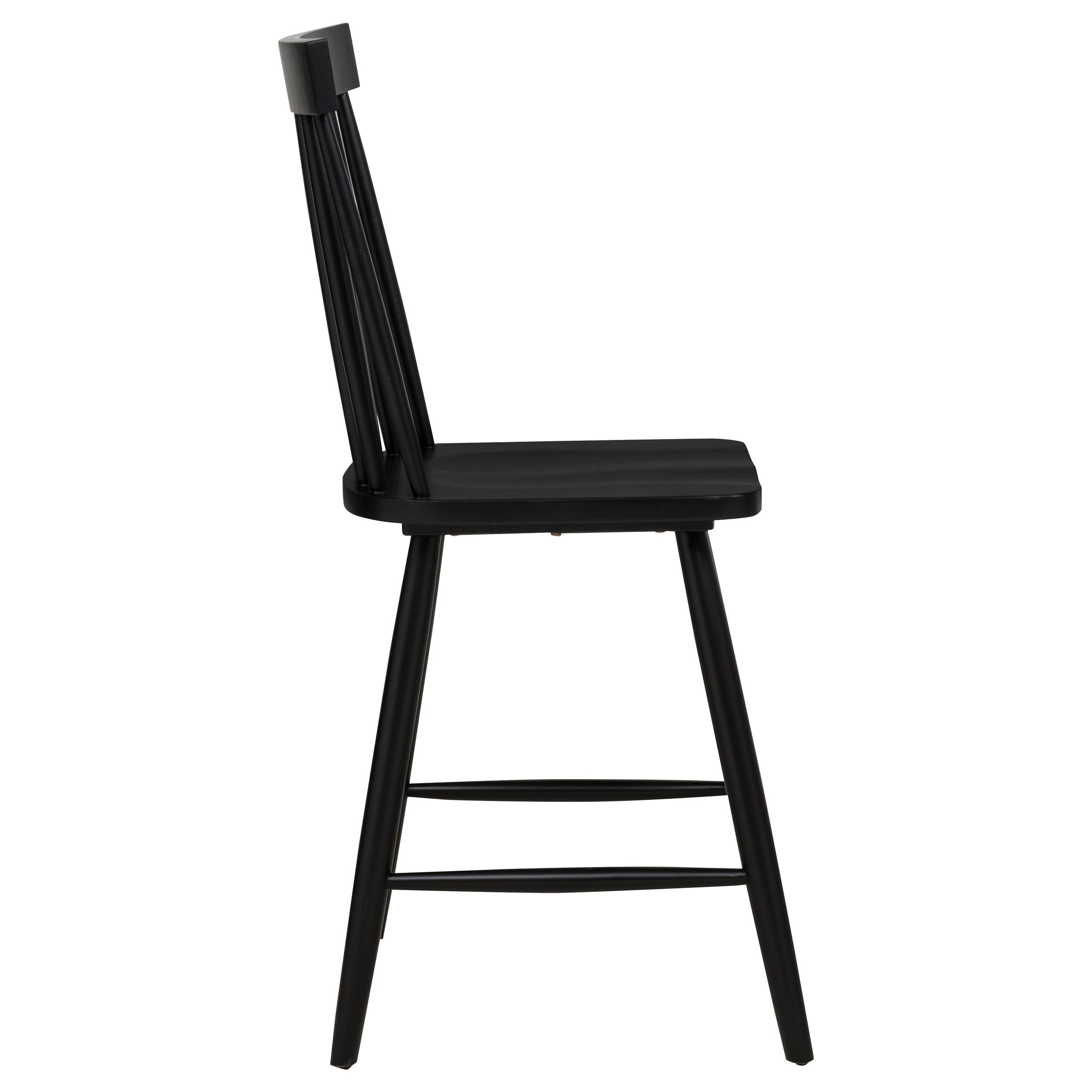 Andrews Windsor Counter Height Dining Side Chair Black - 122509BLK