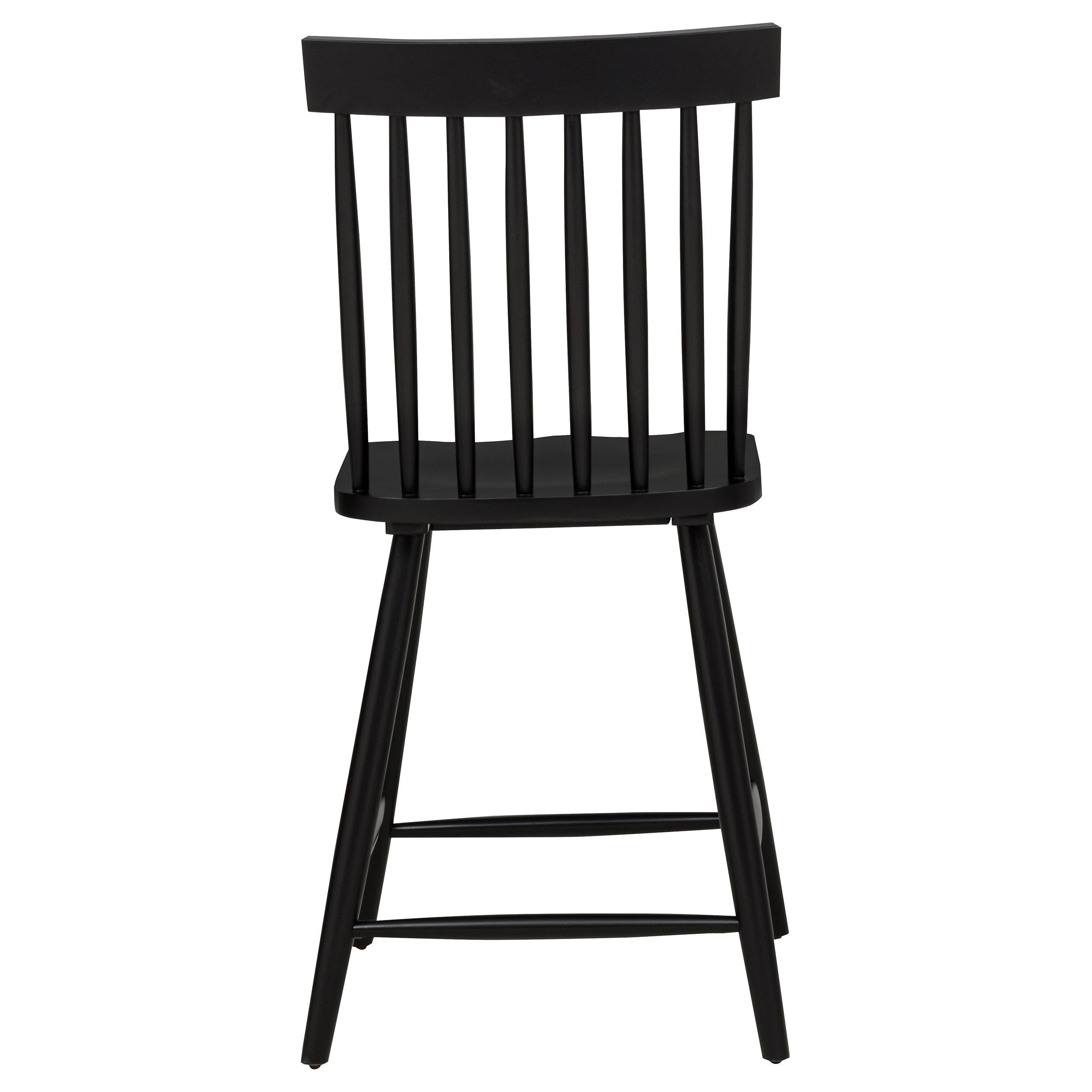 Andrews Windsor Counter Height Dining Side Chair Black - 122509BLK