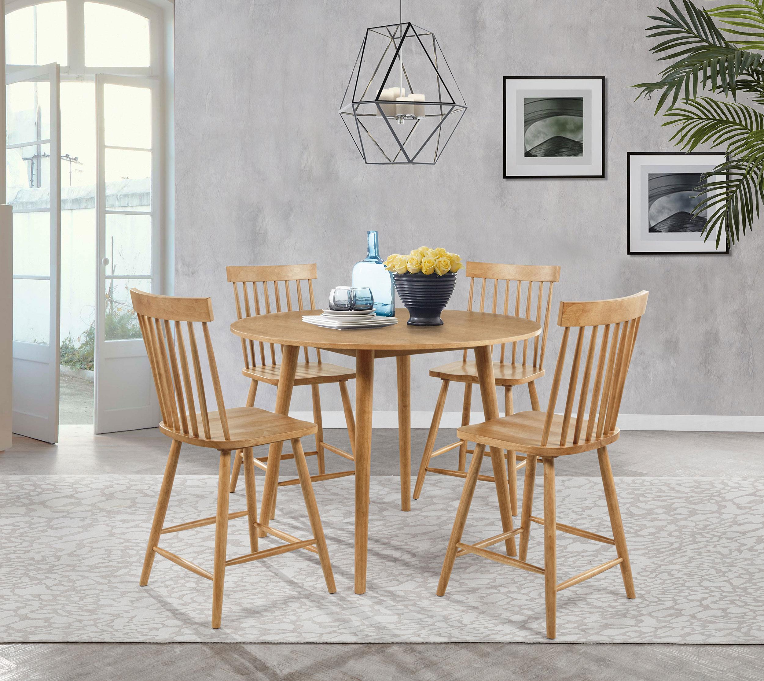 Andrews Windsor Counter Height Dining Side Chair Light Ash - 122509