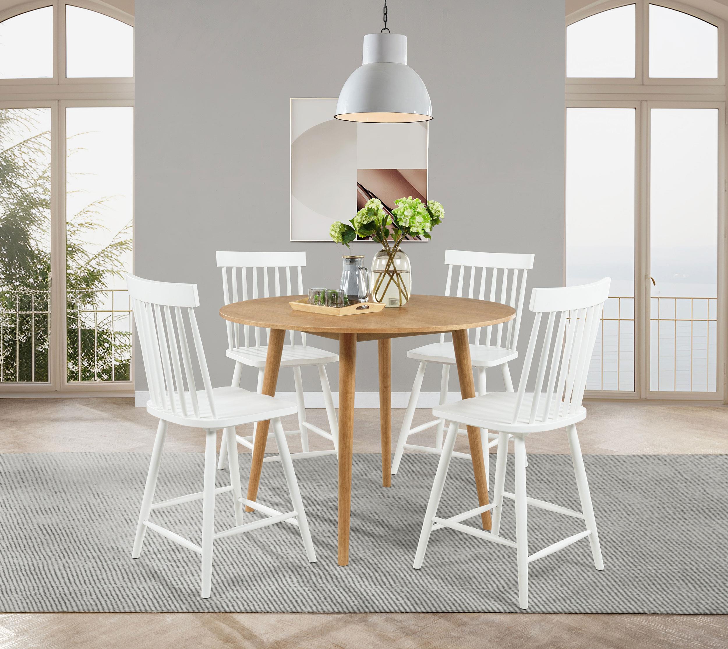 Andrews Windsor Counter Height Dining Side Chair White - 122509WHT
