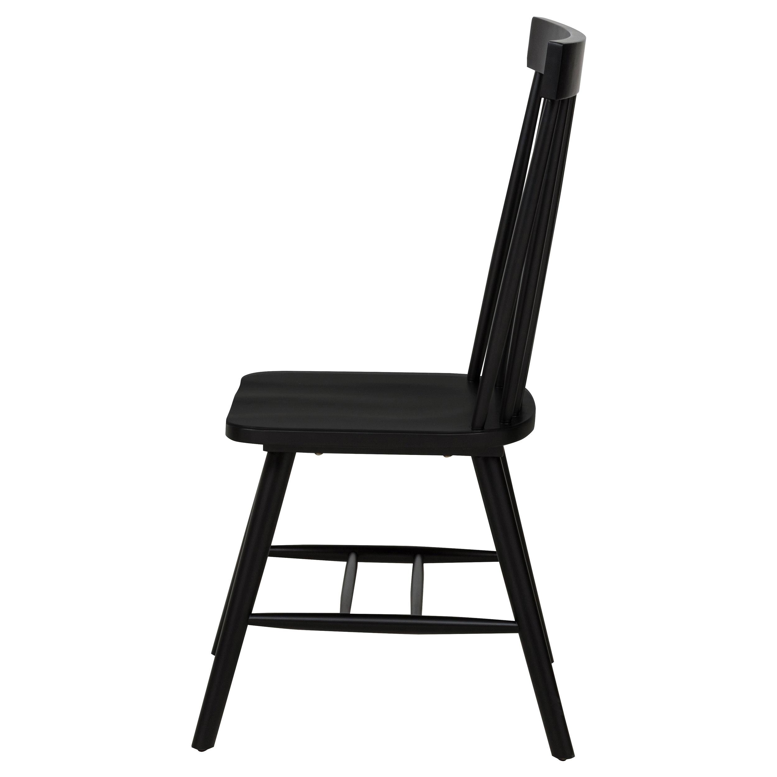 Andrews Windsor Spindle Back Dining Side Chair Black - 122502BLK