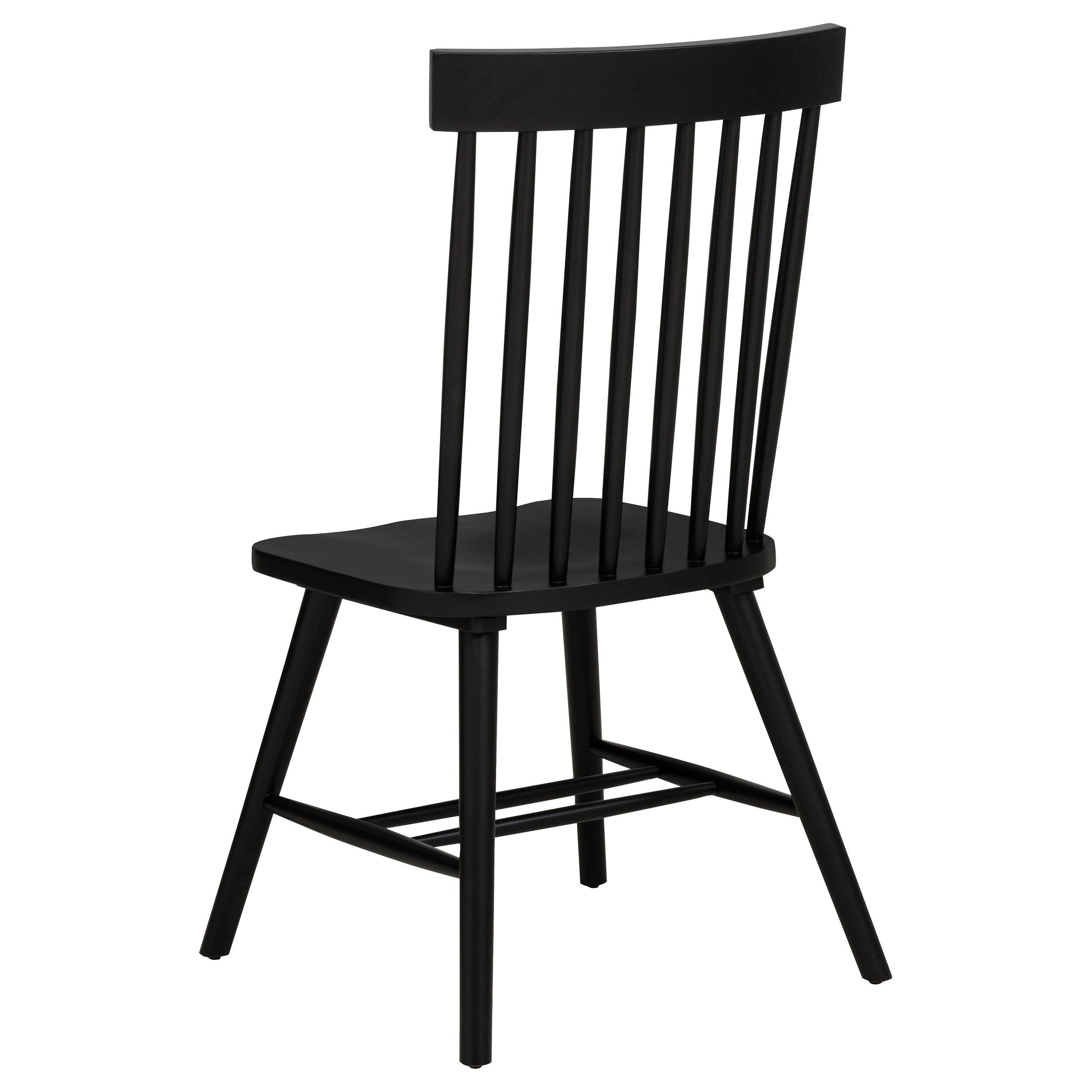 Andrews Windsor Spindle Back Dining Side Chair Black - 122502BLK