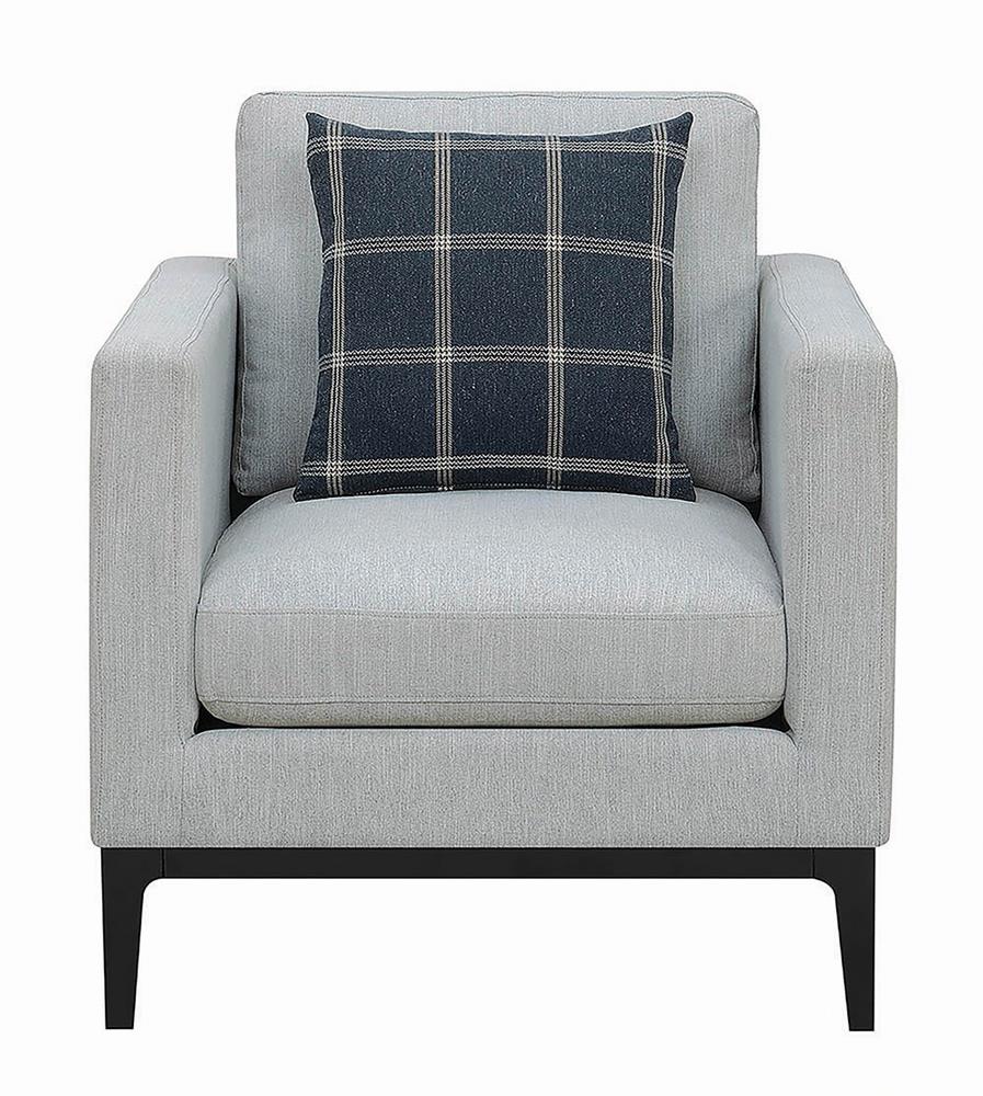 Apperson Light Gray Cushioned Back Arm Chair from Coaster - Luna Furniture