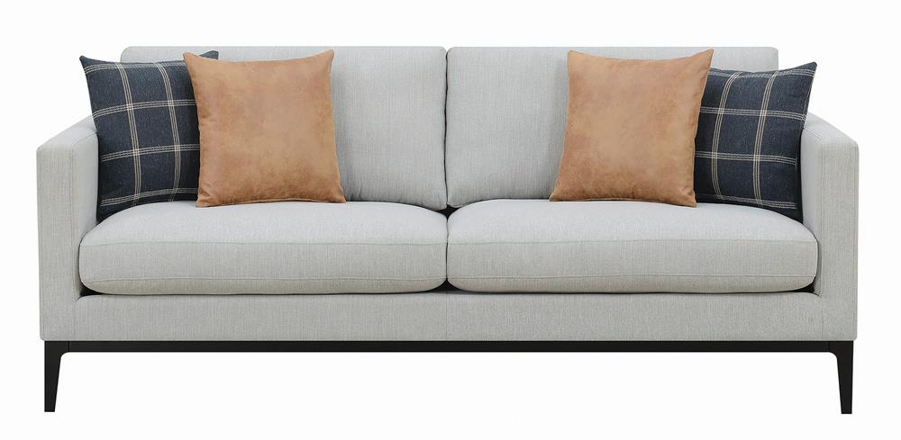Apperson Light Gray Cushioned Back Sofa from Coaster - Luna Furniture