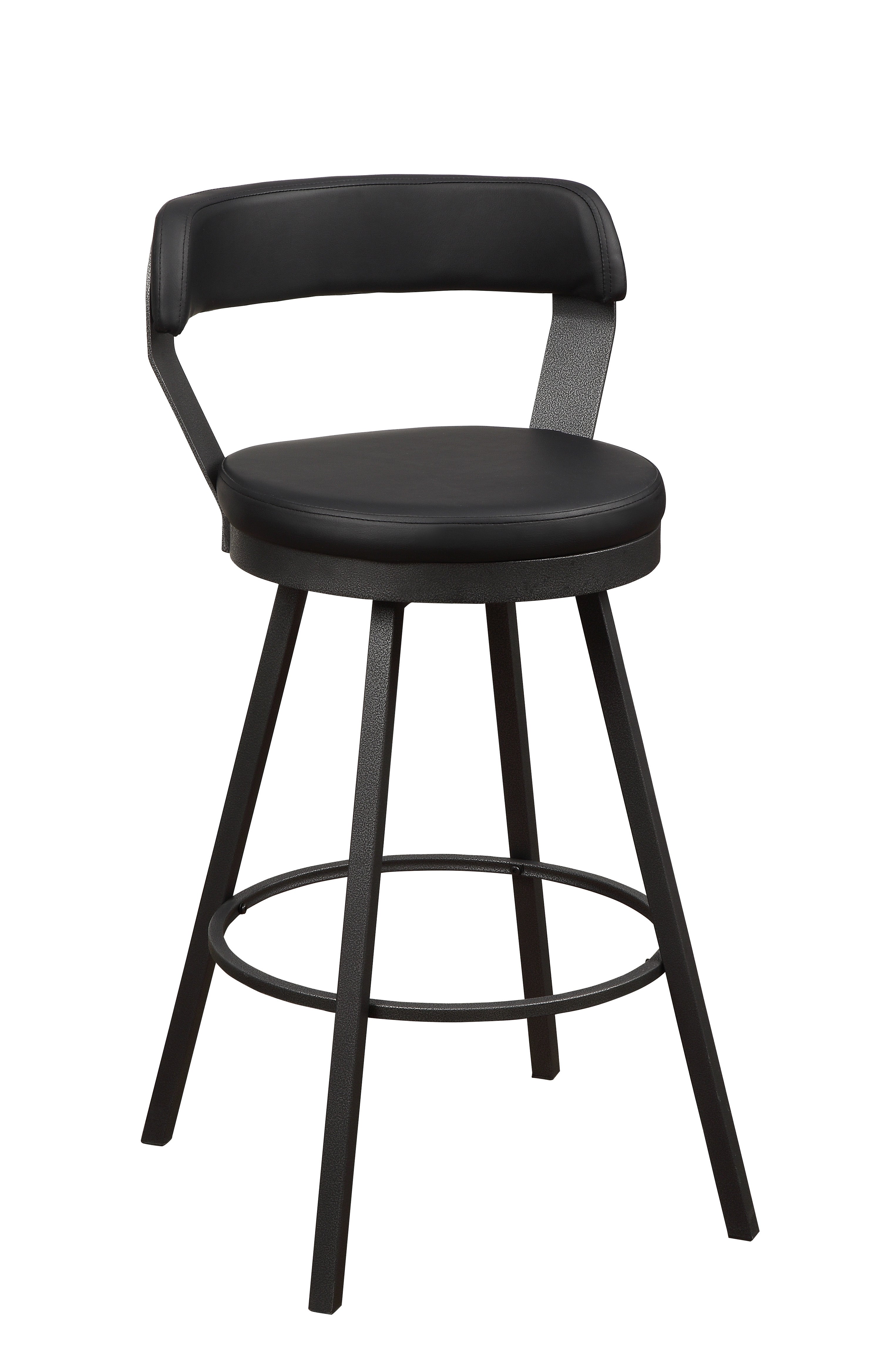 Appert Black/Dark Gray Swivel Pub Height Chair - 5566-29BK3A