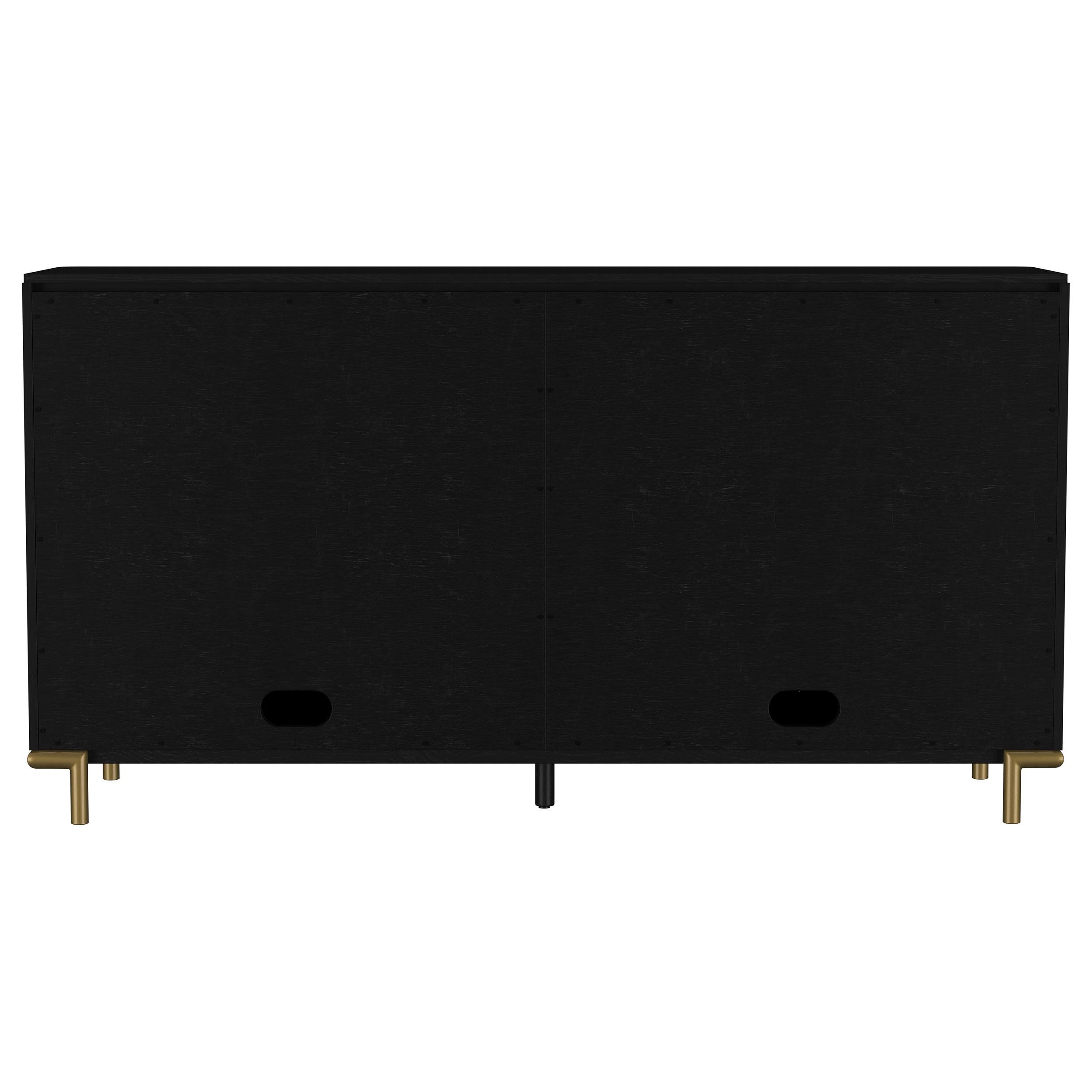 Arini 2-drawer Cane Door Dining Sideboard Server Black - 108935BLK