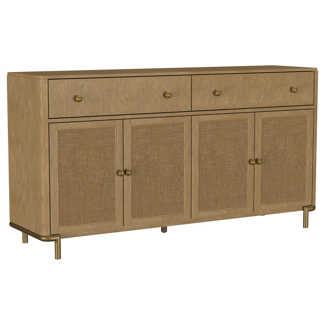 Arini 2-drawer Cane Door Dining Sideboard Server Sand Wash - 108935SWD