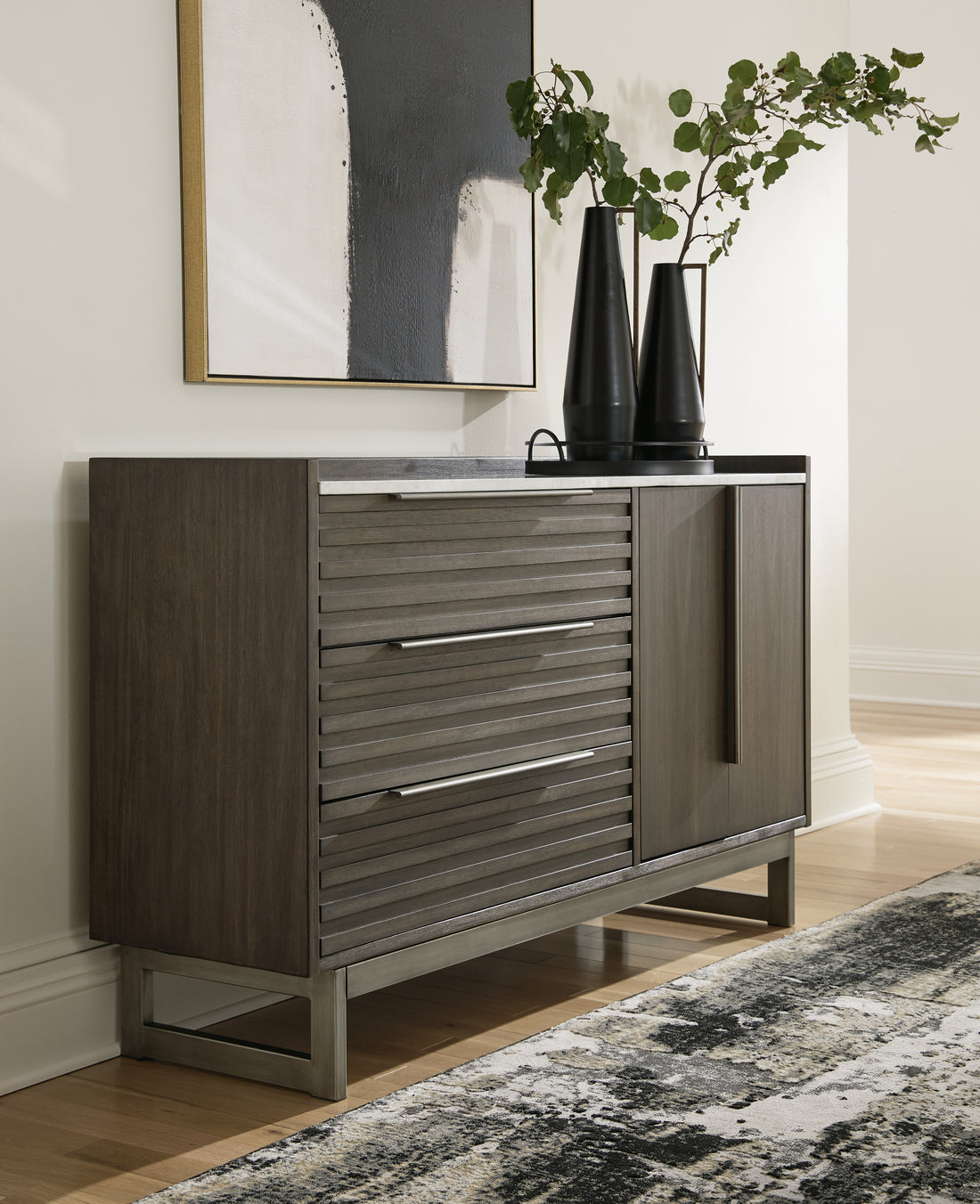 Arkenton Grayish Brown/White Dresser - B786-31