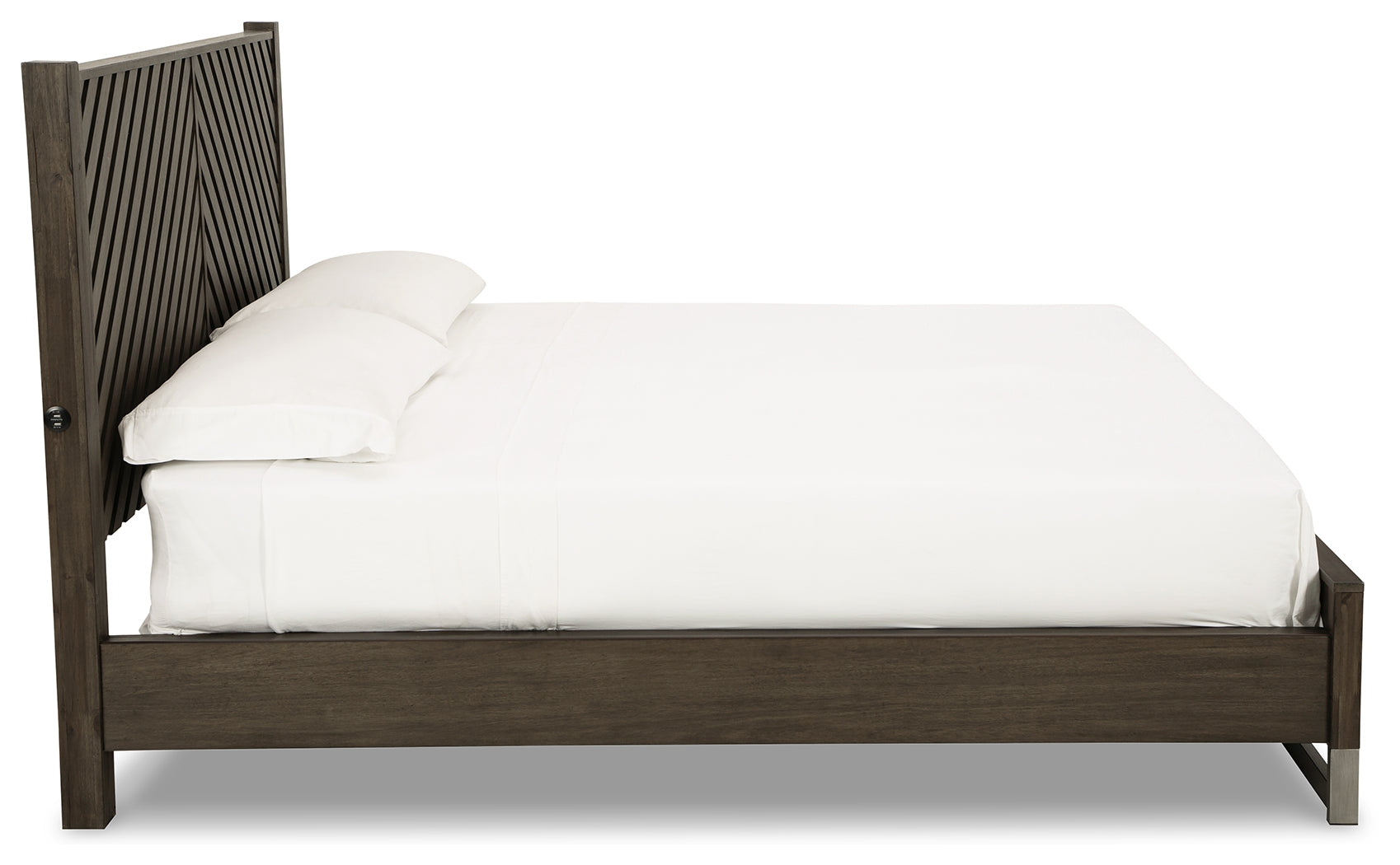 Arkenton King Panel Bed with Dresser in Grayish Brown from Ashley - Luna Furniture