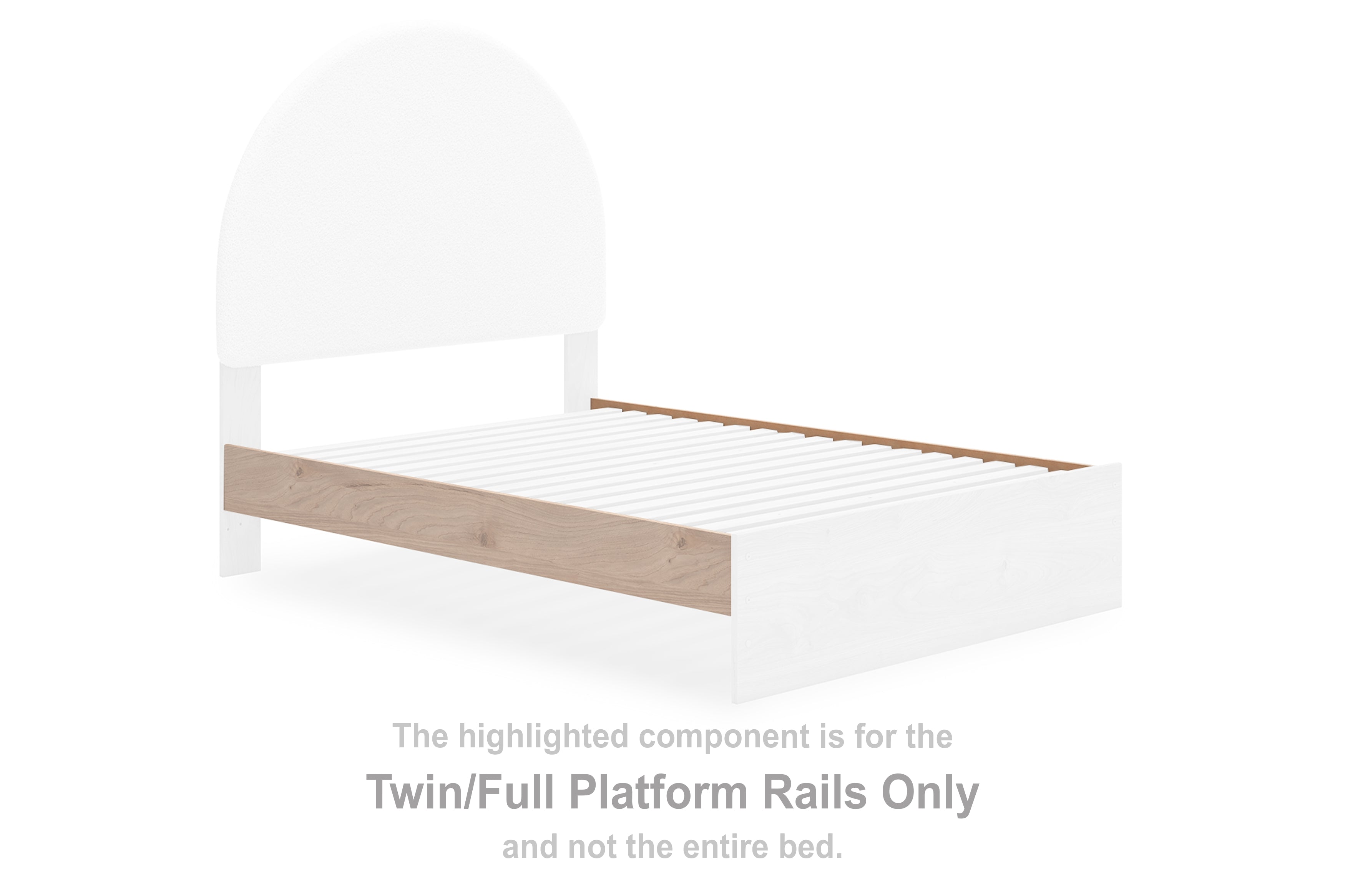 Arloster Tan Twin/Full Platform Rails - PCB1566-89
