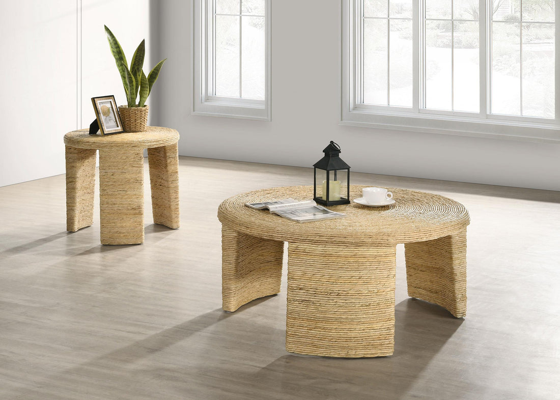 Artina 2-piece Rattan Coffee and End Table Set Natural - 708508-S2