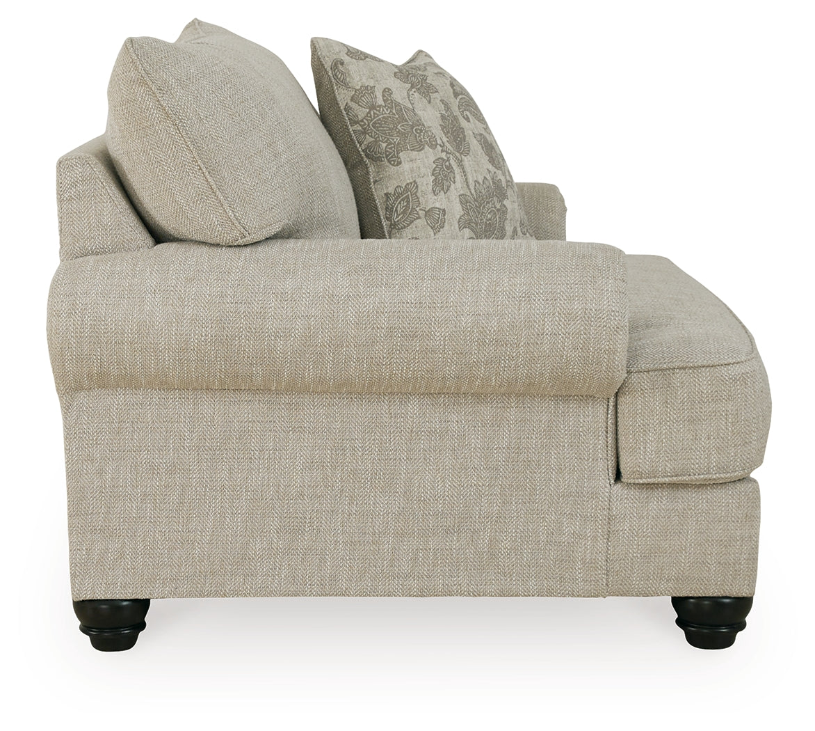 Asanti Sofa, Loveseat, Chair and Ottoman in Fog - PKG012990