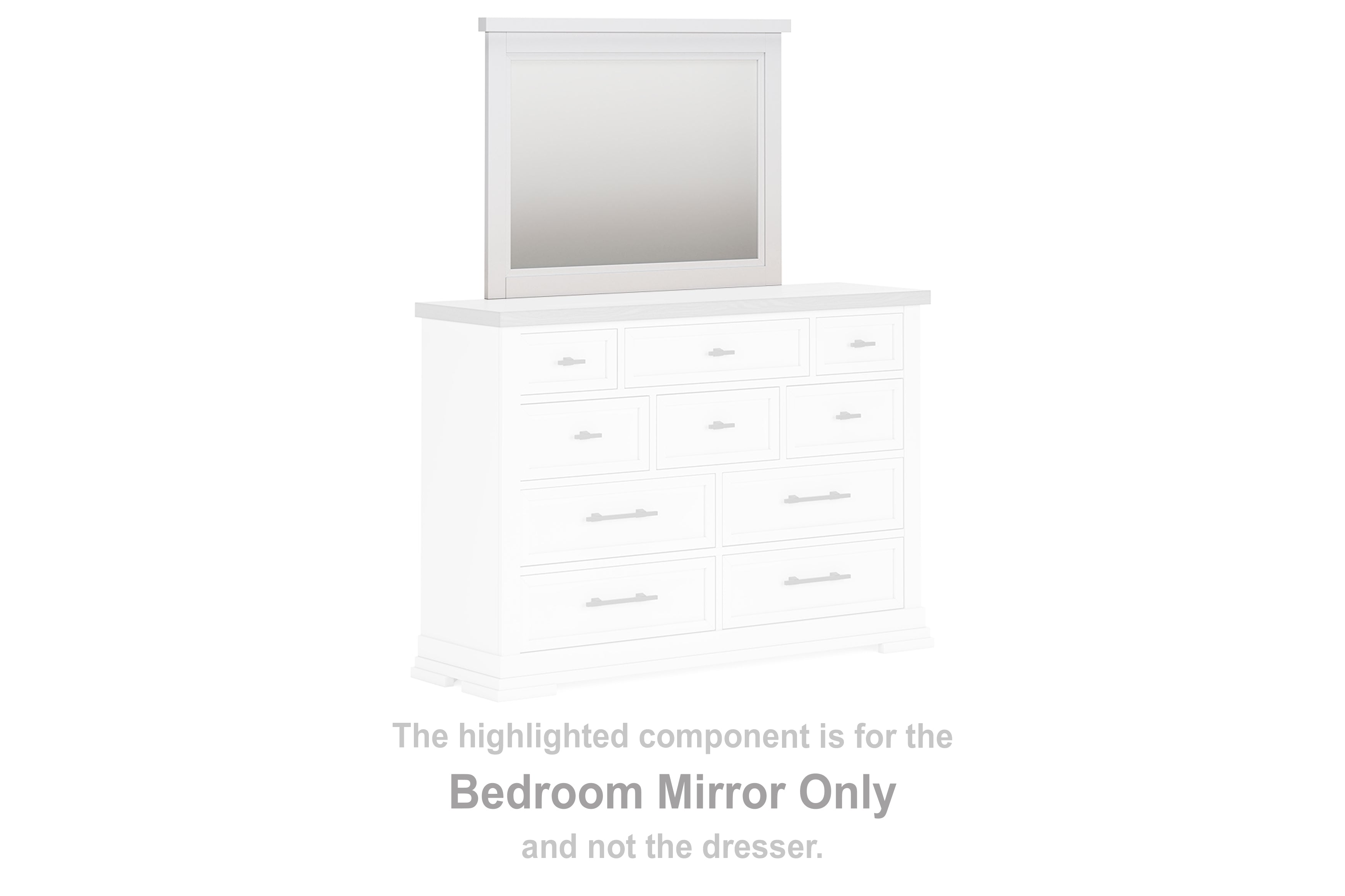Ashbryn White/Natural Bedroom Mirror - B844-36
